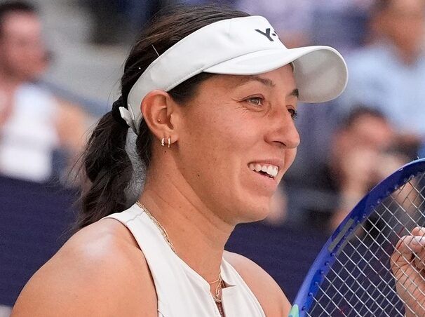 Jessica Pegula (USA) celebrates after beating Barbora Krejcikova (CZE) (not pictured) on day ten of the 2025 U.S. Open tennis tournament at the USTA Billie Jean King National Tennis Center.