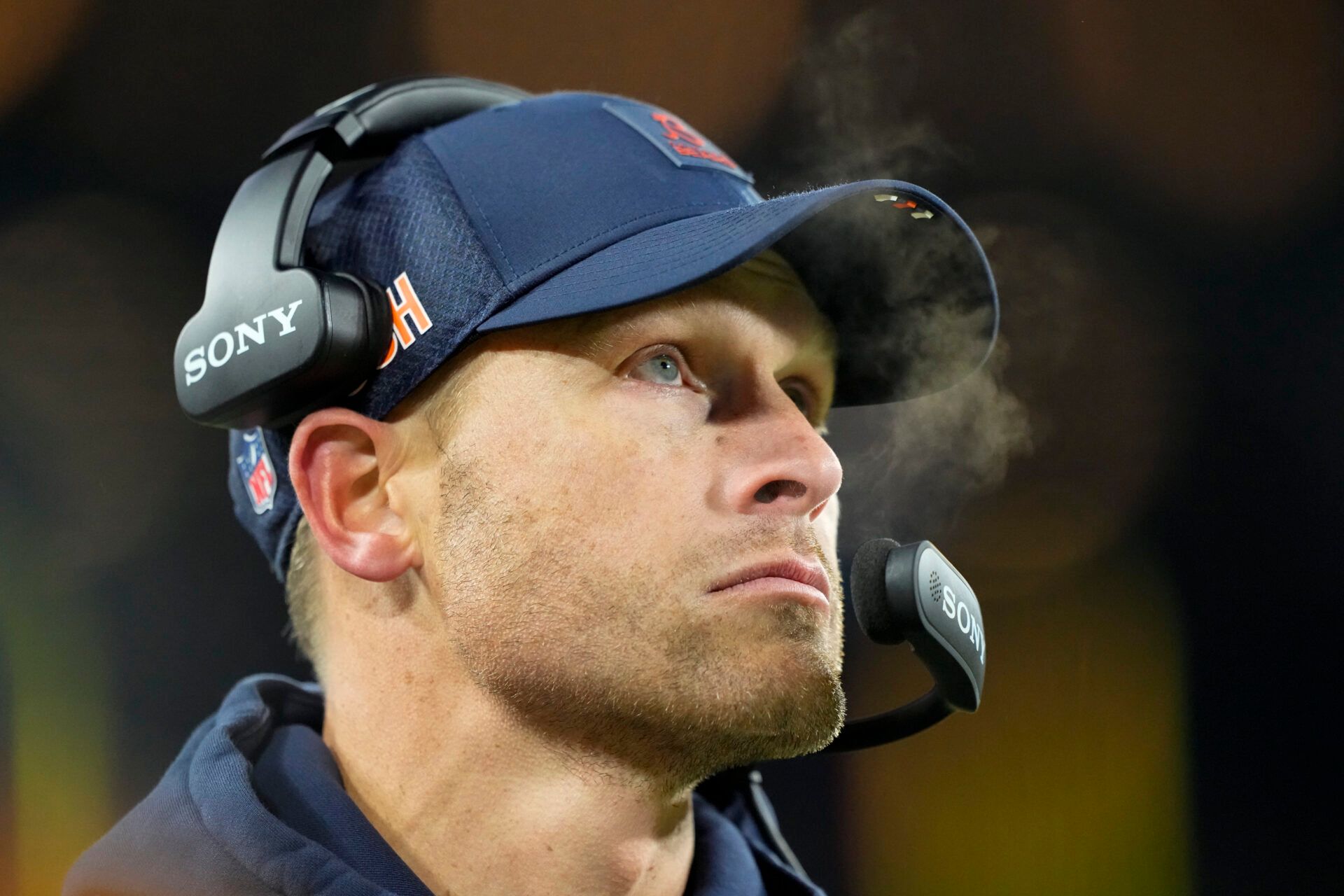 Chicago Bears head coach Ben Johnson during the game against the Green Bay Packers at Lambeau Field.