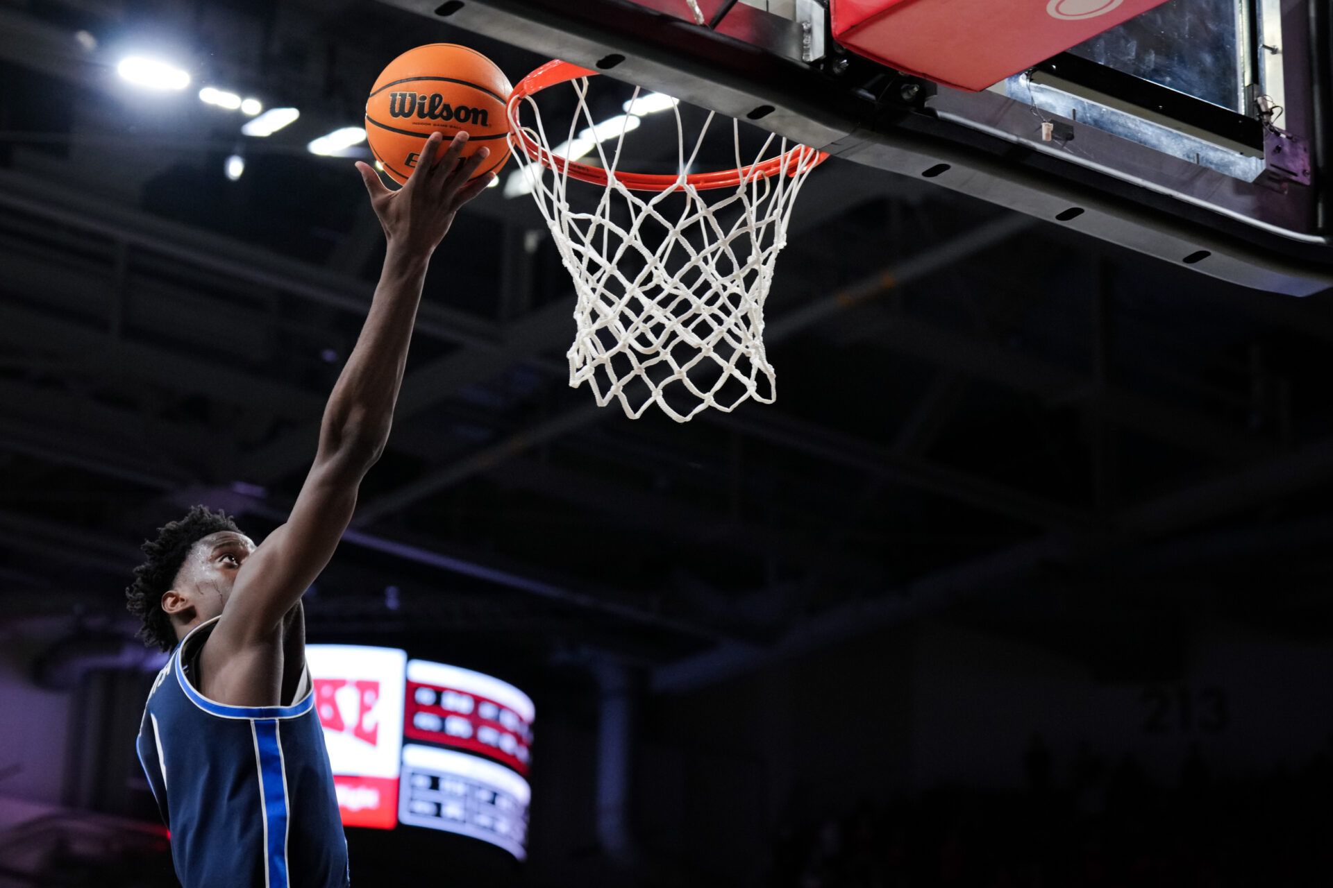 BYU Cougars forward AJ Dybantsa (3) drives to the basket against the Cincinnati Bearcats in the second half at Fifth Third Arena.