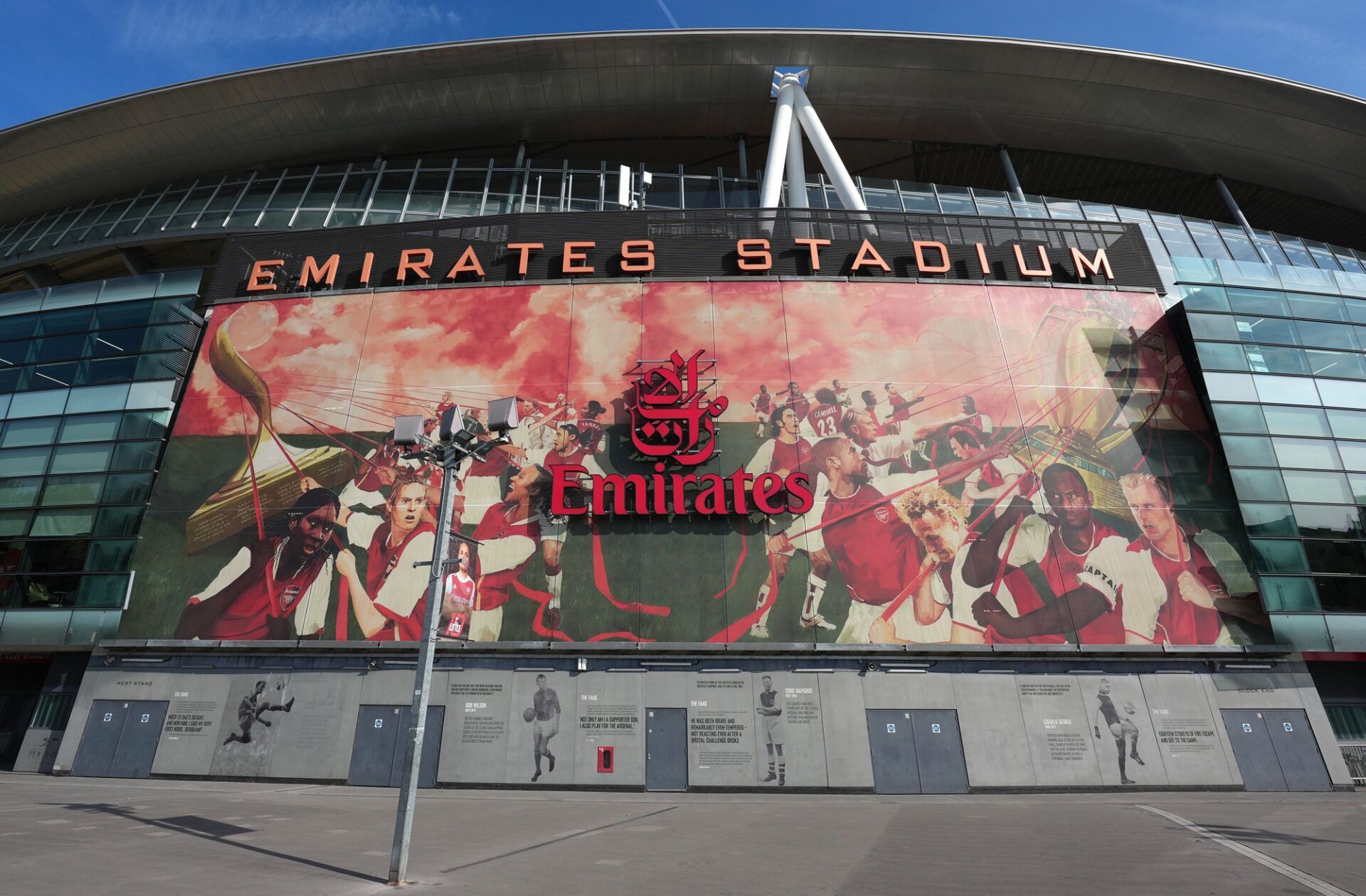 A general overall  view of the Emirates Stadium, home of the Arsenal football club.