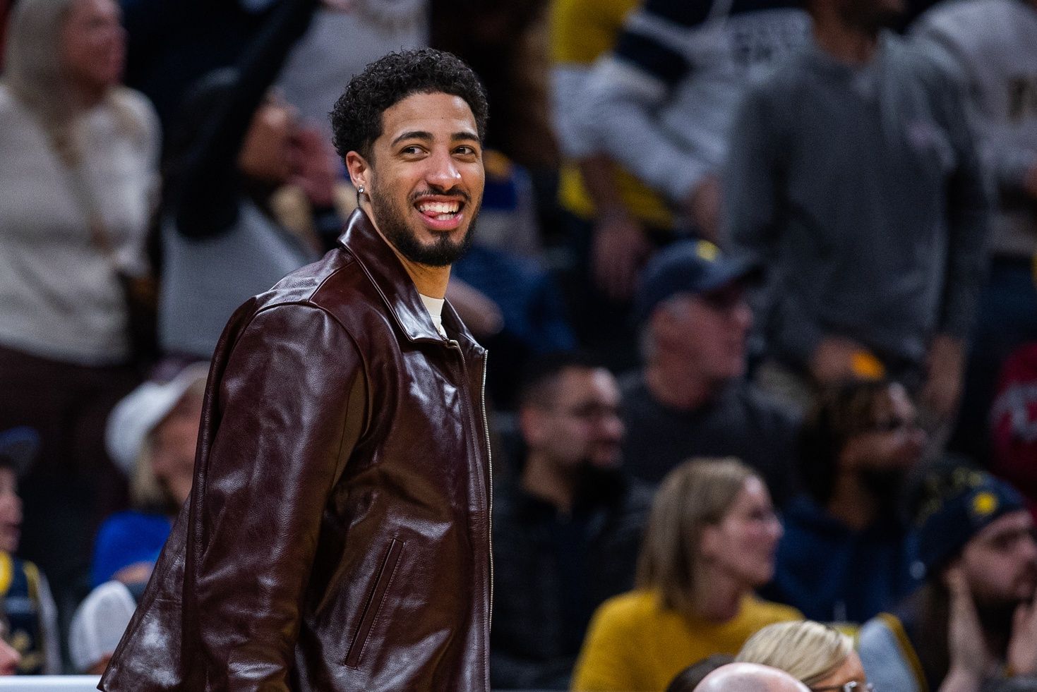 Indiana Pacers guard Tyrese Haliburton (0) in the second half against the Houston Rockets at Gainbridge Fieldhouse.