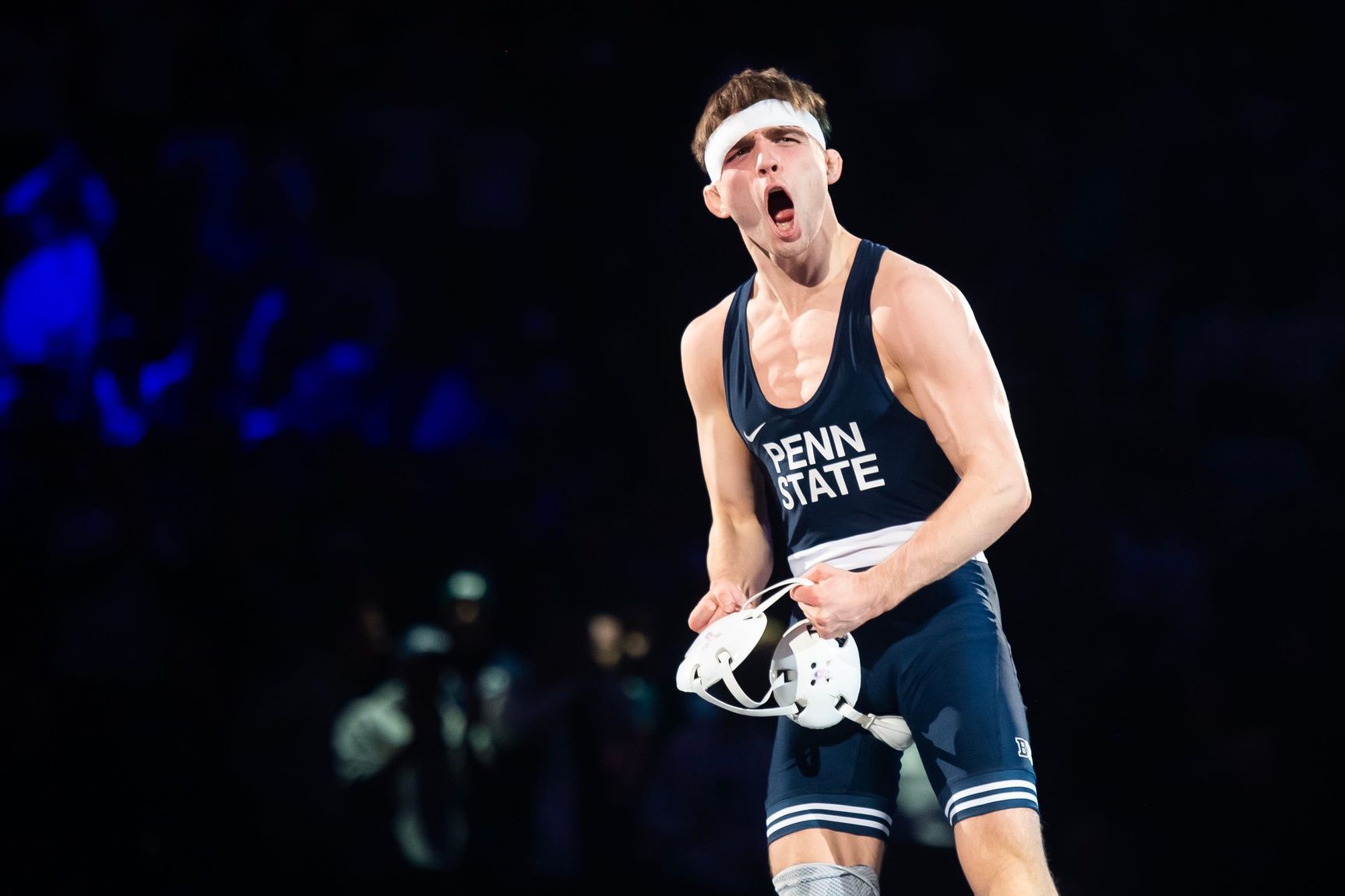 Penn State's Marcus Blaze defeats Ohio State's Ben Davino at 133 pounds during a Big Ten wrestling dual inside the Bryce Jordan Center on February, 13, 2026. Blaze won 3-2 in tiebreaker one.