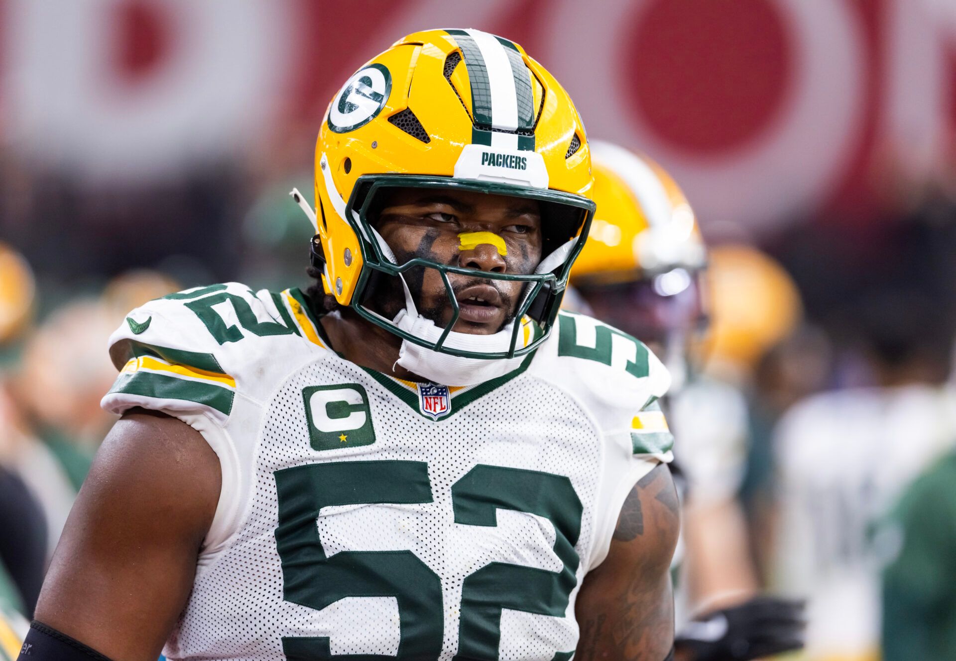 Green Bay Packers defensive lineman Rashan Gary (52) against the Arizona Cardinals at State Farm Stadium.