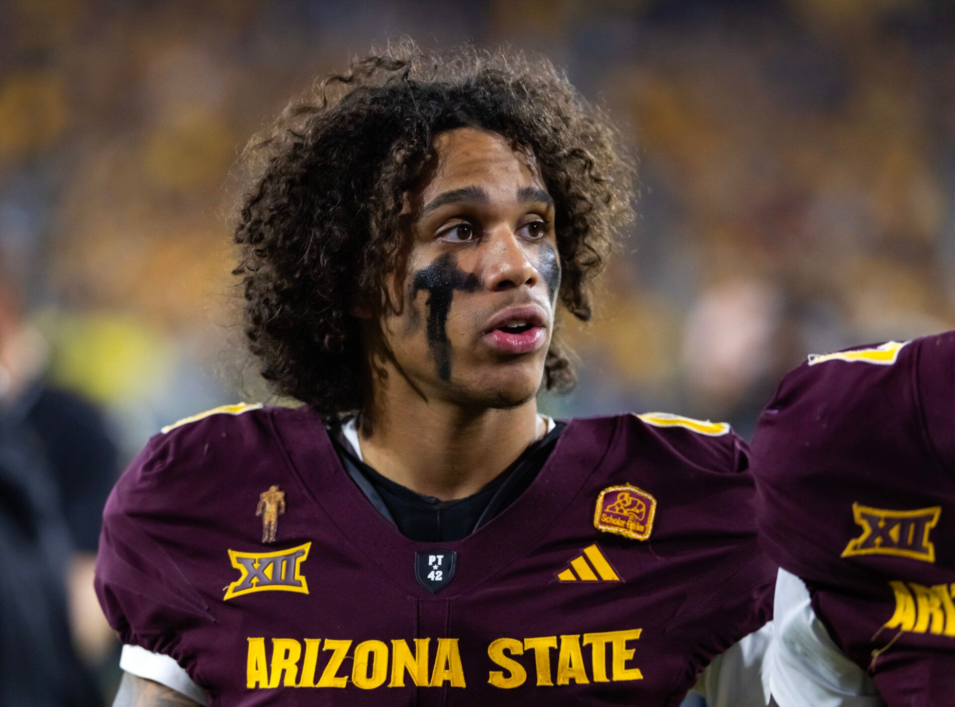 Arizona State Sun Devils wide receiver Jordyn Tyson (0) against the Arizona Wildcats during the 99th Territorial Cup at Mountain America Stadium.