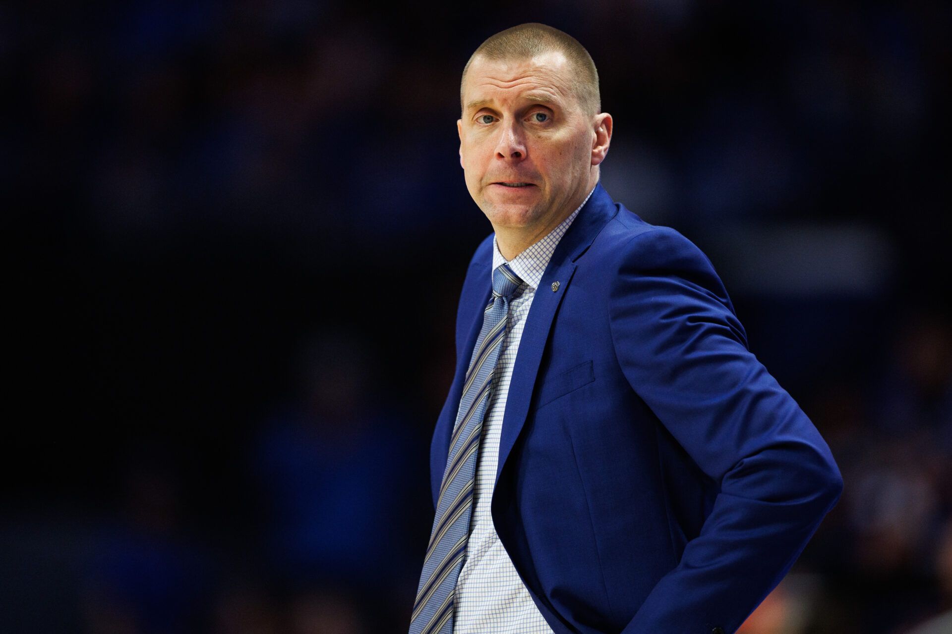 Kentucky Wildcats head coach Mark Pope looks on during the second half against the Florida Gators at Rupp Arena at Central Bank Center.