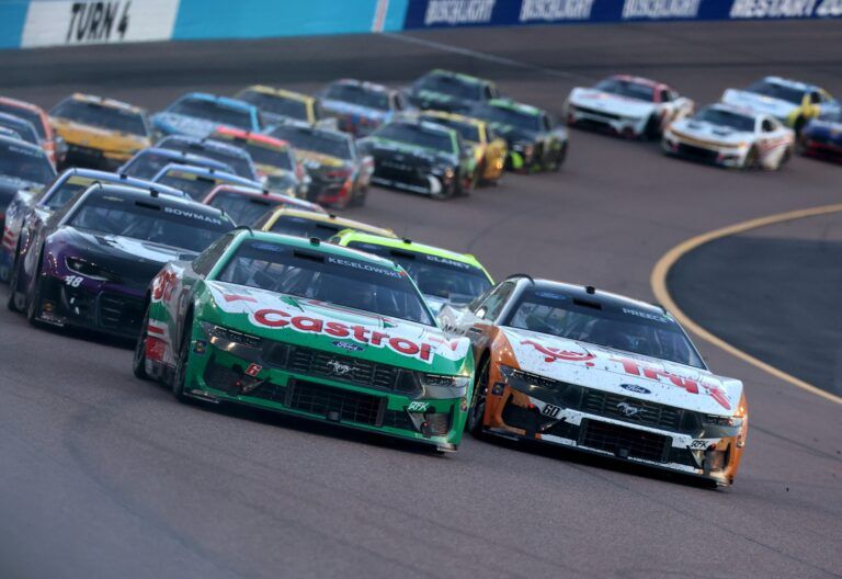 NASCAR Cup Series driver Ryan Preece (60) alongside teammate Brad Keselowski (6) during the NASCAR Championship race at Phoenix Raceway.