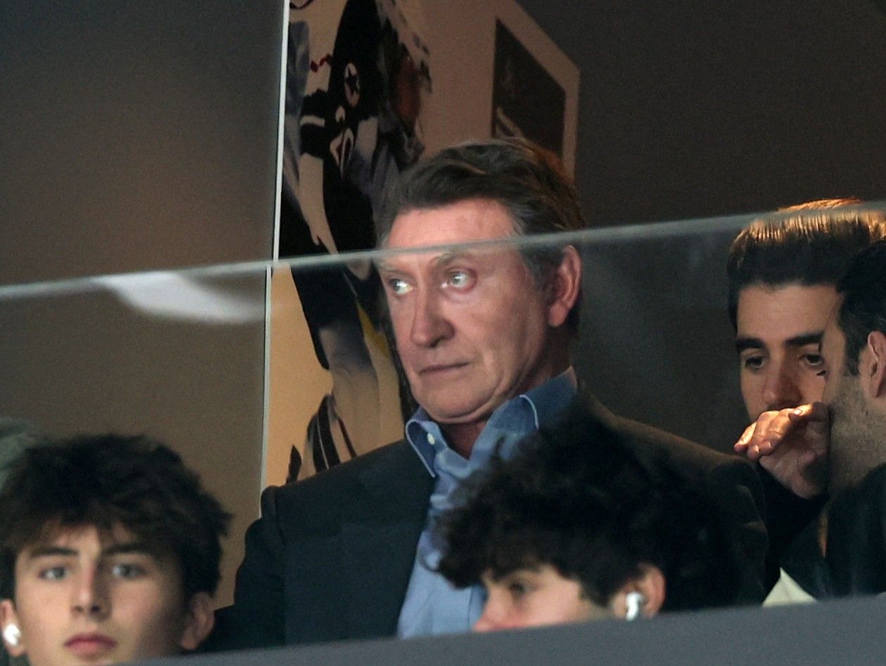 Former ice hockey players Wayne Gretzky at Milano Santagiulia Ice Hockey Arena.