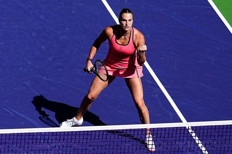 Aryna Sabalenka defeated Jaqueline Cristian 6-4, 6-2 in their third-round match at the BNP Paribas Open in Indian Wells, Calif., on Sunday, March 8, 2026. (Image via Imagn)