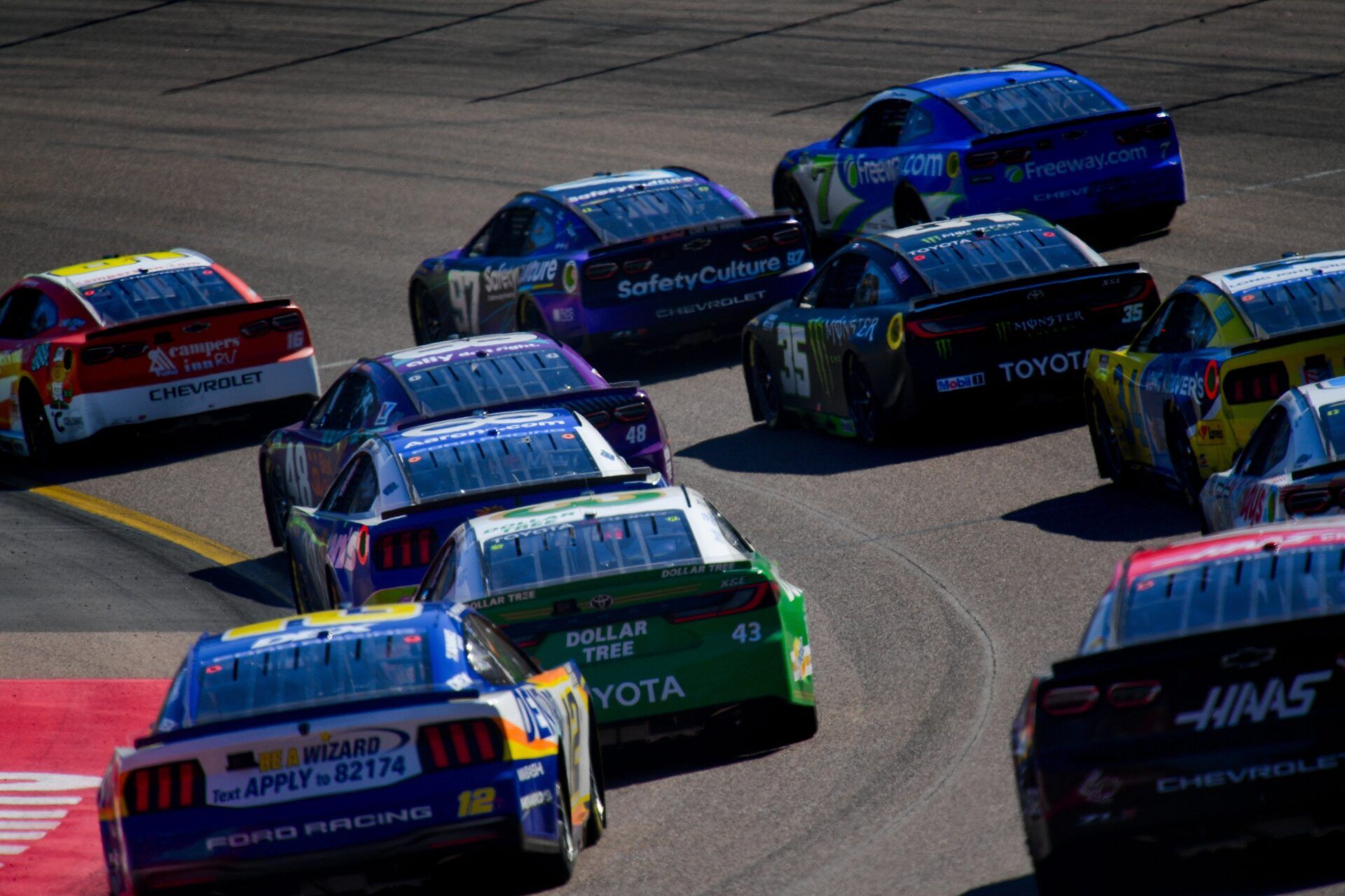 NASCAR Cup Series drivers during the Straight Talk Wireless 500 at Phoenix Raceway.