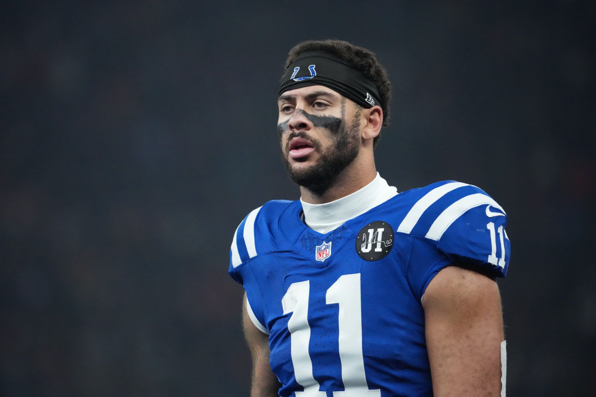 Indianapolis Colts wide receiver Michael Pittman Jr. (11) against the Atlanta Falcons during the NFL Berlin Game at Olympic Stadium.