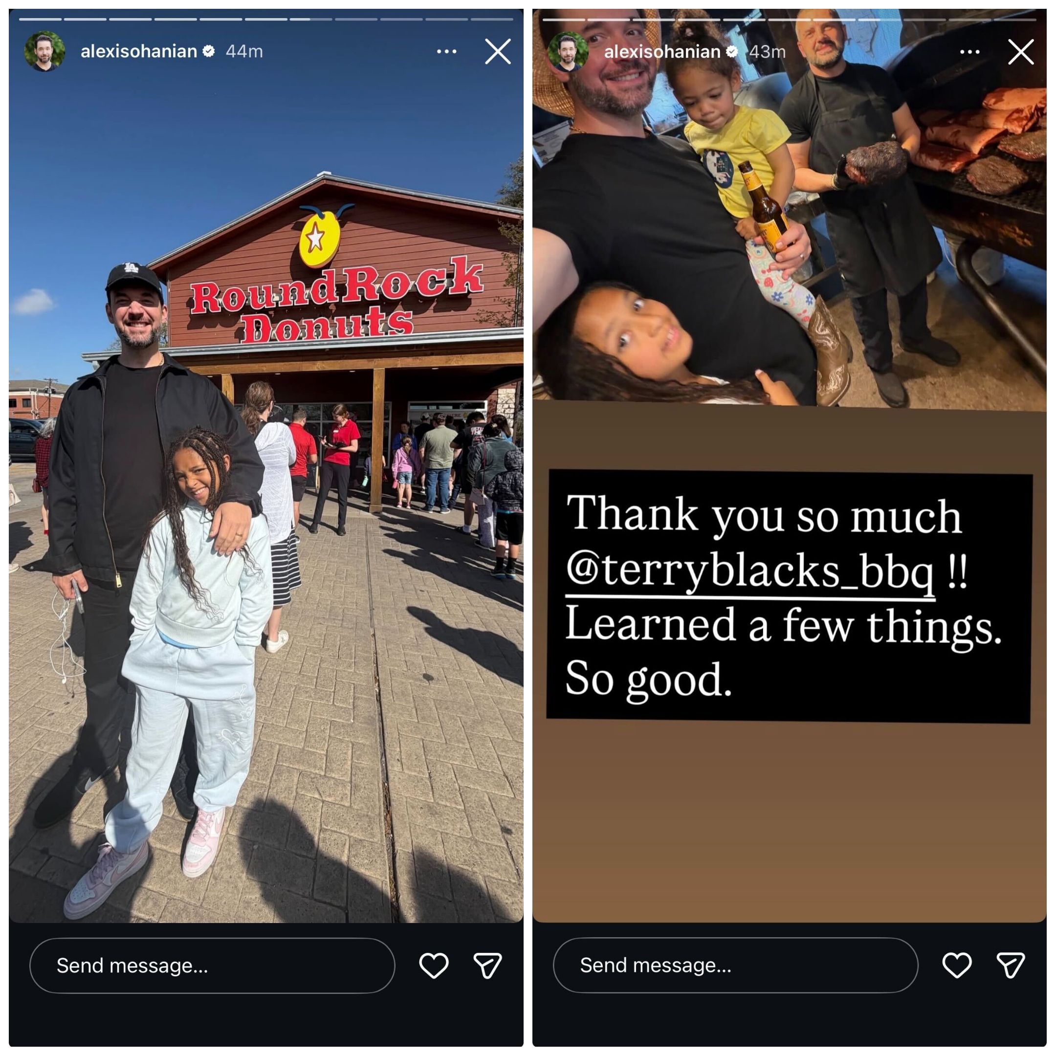 Screen grab of Serena Williams' husband Alexis Ohanian's Instagram stories
