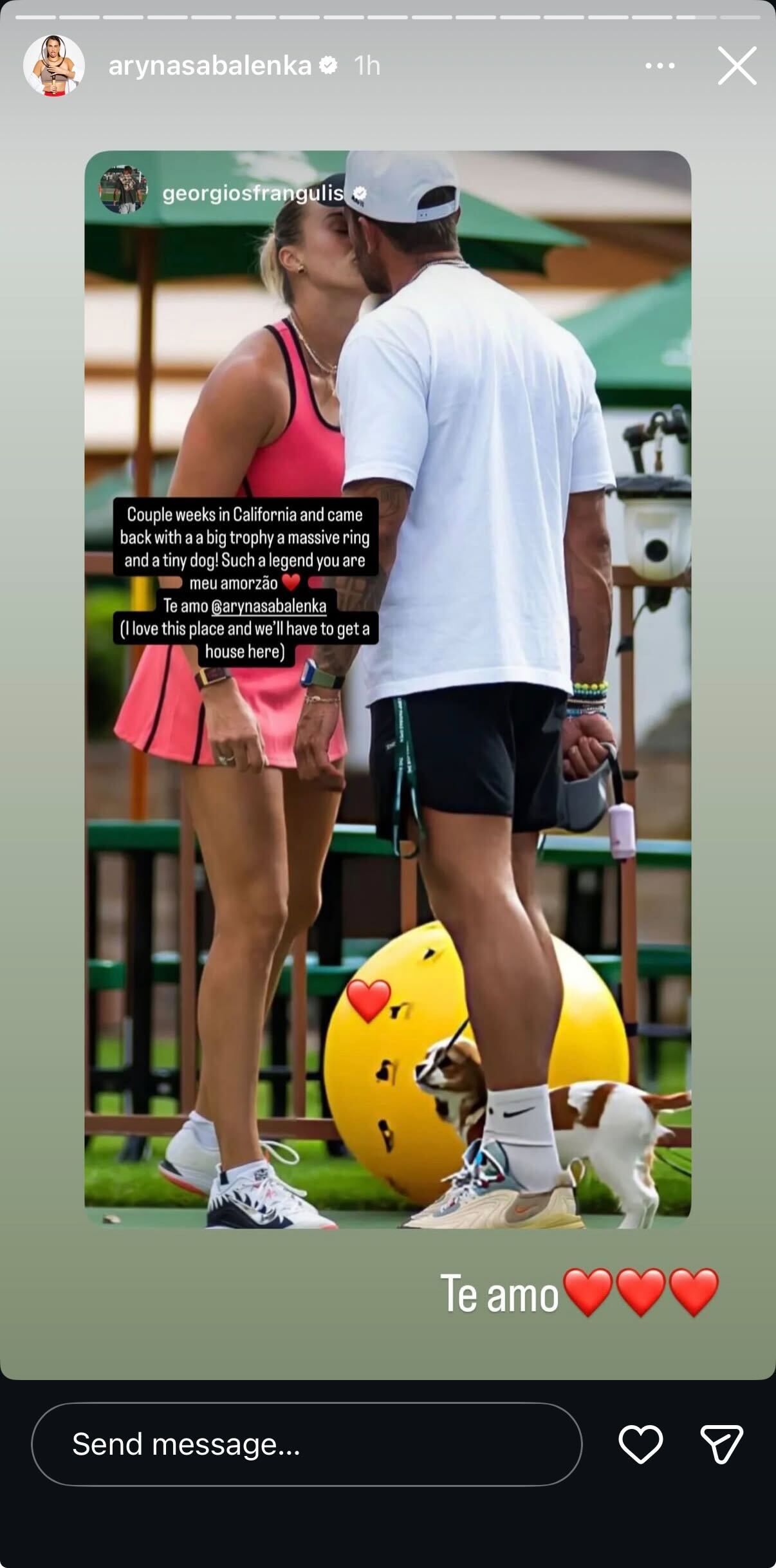 Aryna Sabalenka on Instagram