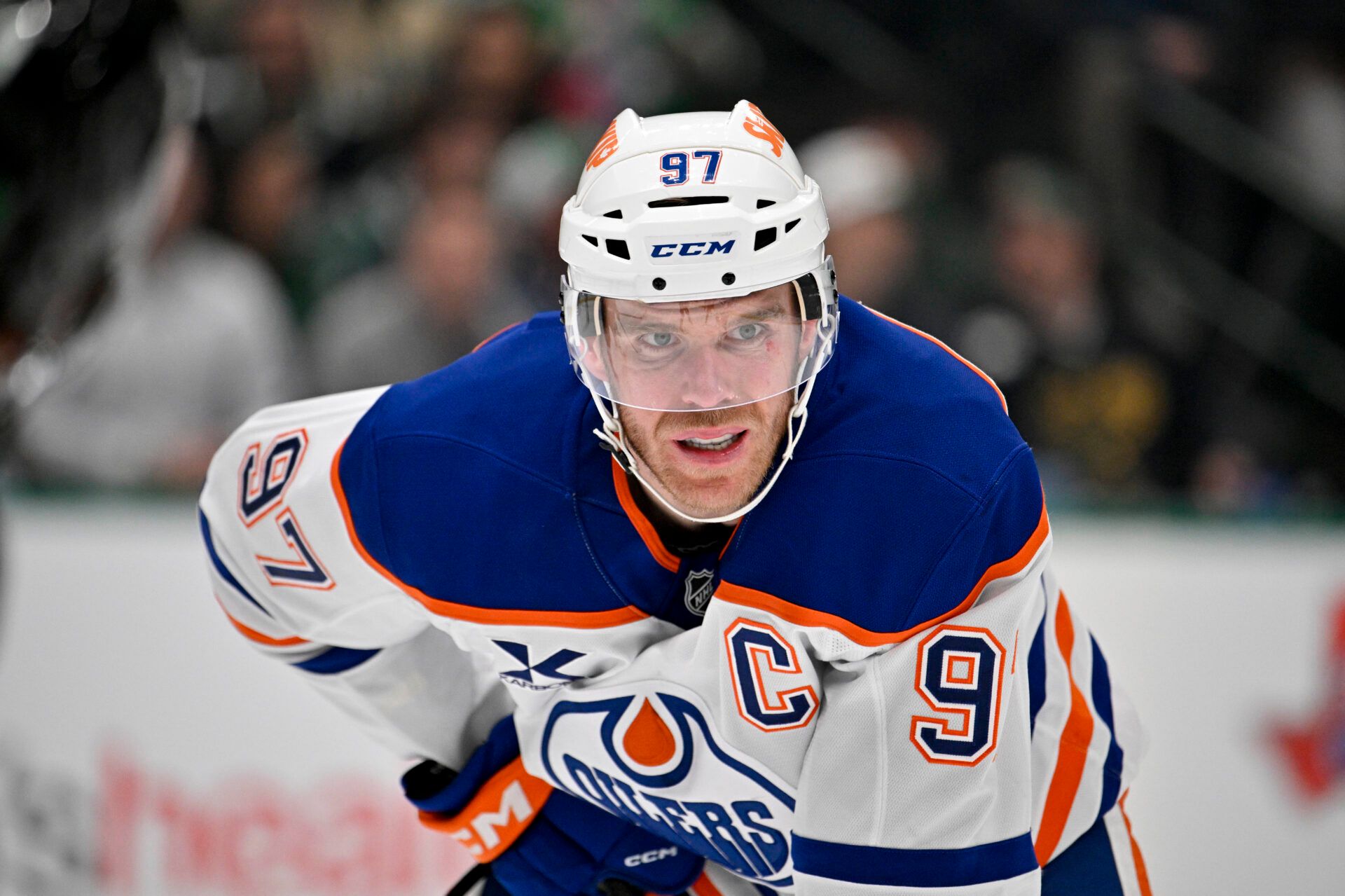 Edmonton Oilers center Connor McDavid (97) at the American Airlines Center.