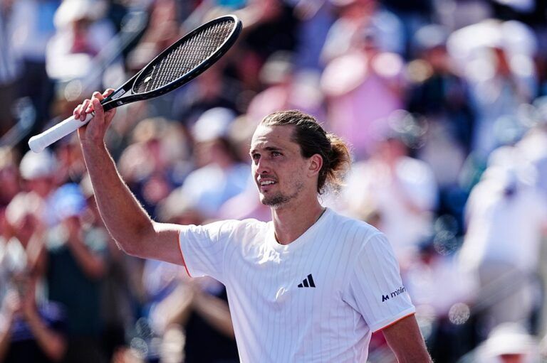 Alexander Zverev defeated Frances Tiafoe 6-3, 6-4 during their BNP Paribas Open fourth-round match in Indian Wells, Calif., on Tuesday, March 10, 2026.