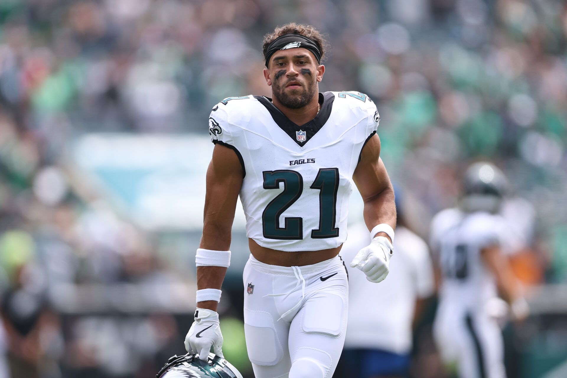 Philadelphia Eagles safety Sydney Brown (21) in a game against the Cleveland Browns at Lincoln Financial Field.