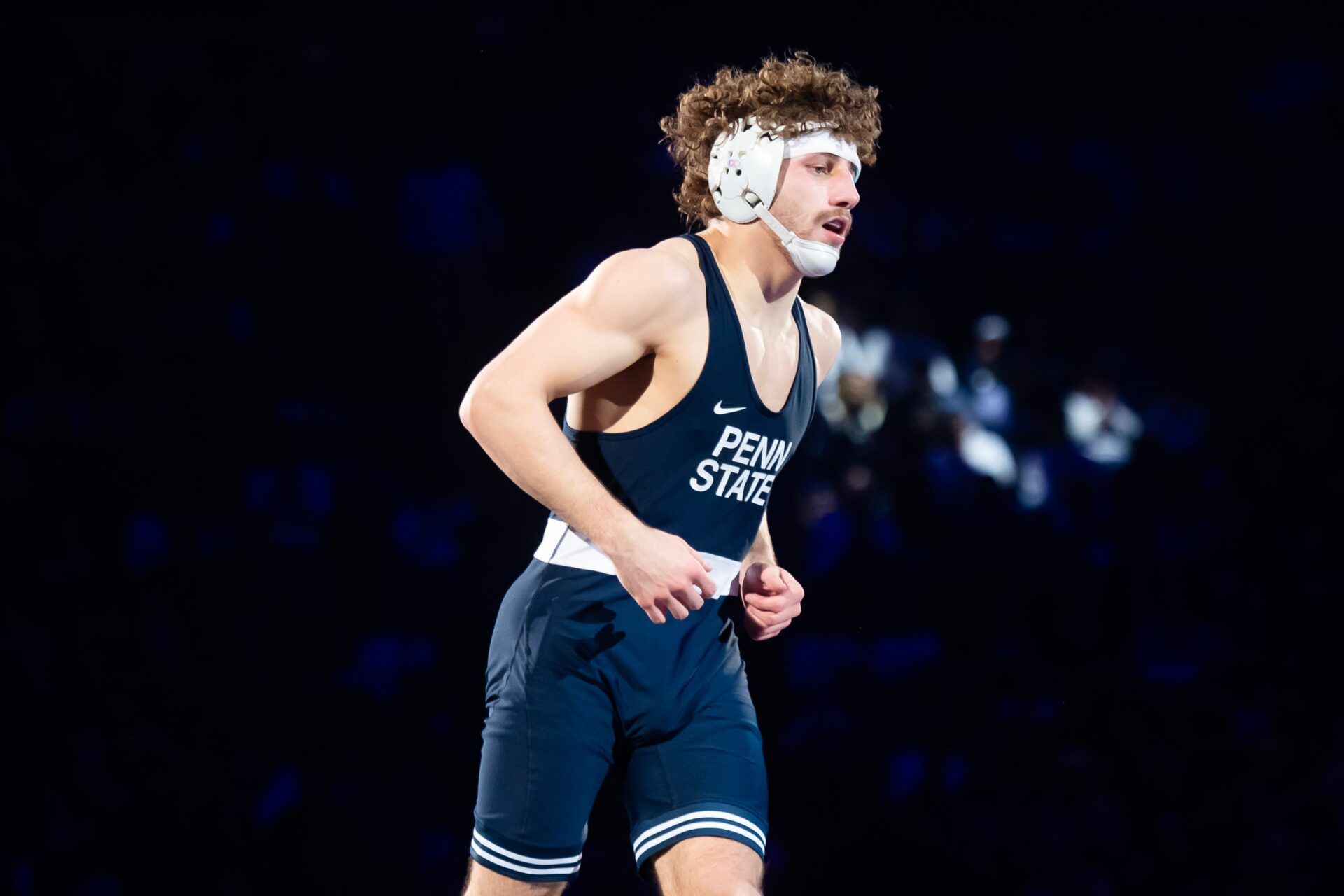 Penn State's Mitchell Mesenbrink defeats Ohio State's Paddy Gallagher at 165 pounds during a Big Ten wrestling dual inside the Bryce Jordan Center on February, 13, 2026. Mesenbrink won by major decision, 12-2.