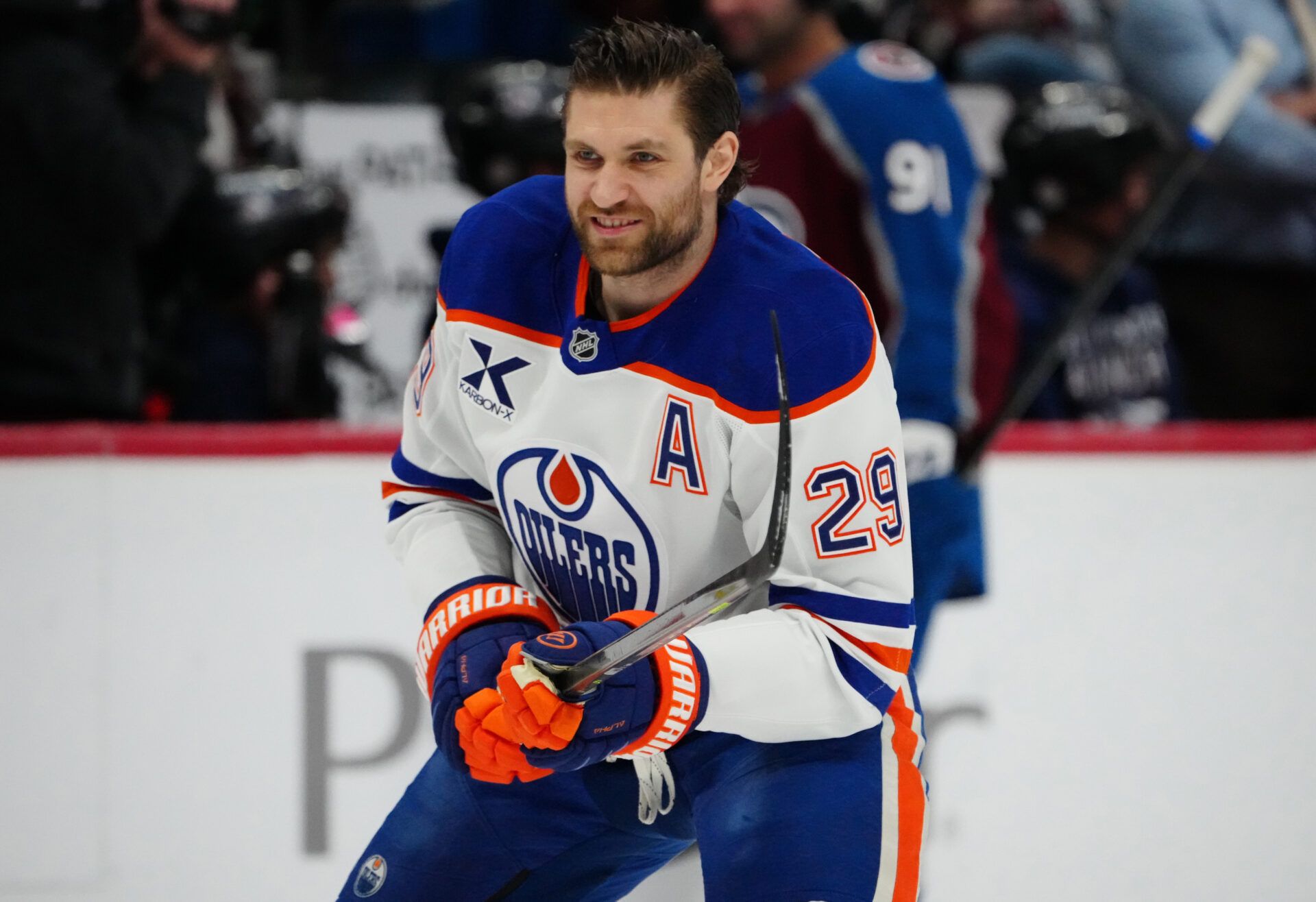 Edmonton Oilers center Leon Draisaitl (29) at Ball Arena.
