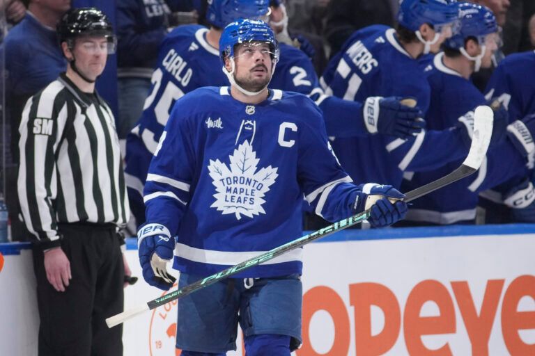 Toronto Maple Leafs forward Auston Matthews (34) at Scotiabank Arena.