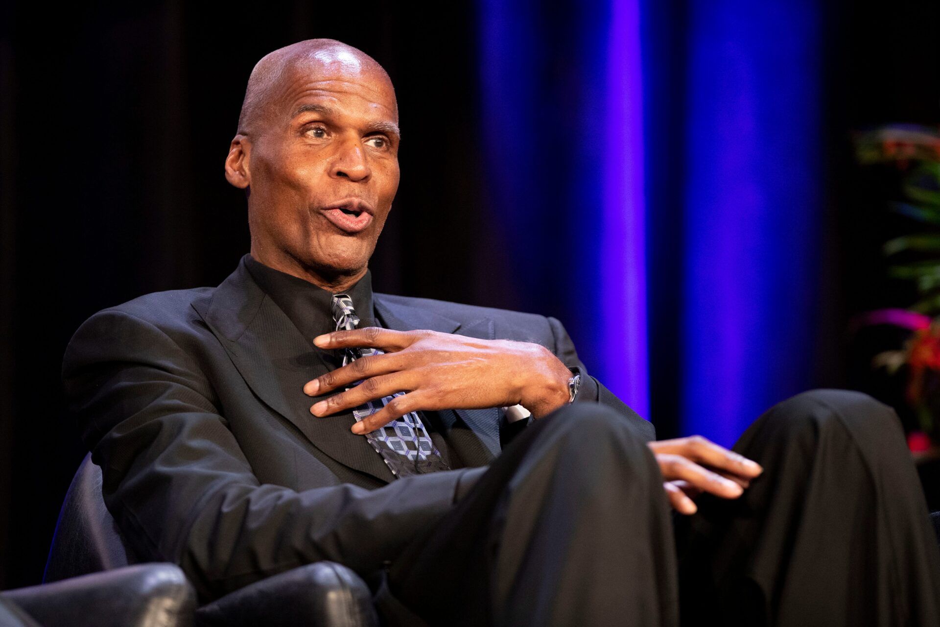 Robert Parish speaks Monday, Jan. 20, 2020, during the Earl Lloyd Sports Legacy Symposium at FedEx Forum in downtown Memphis.

012020earllloydsportslegacysymposium03