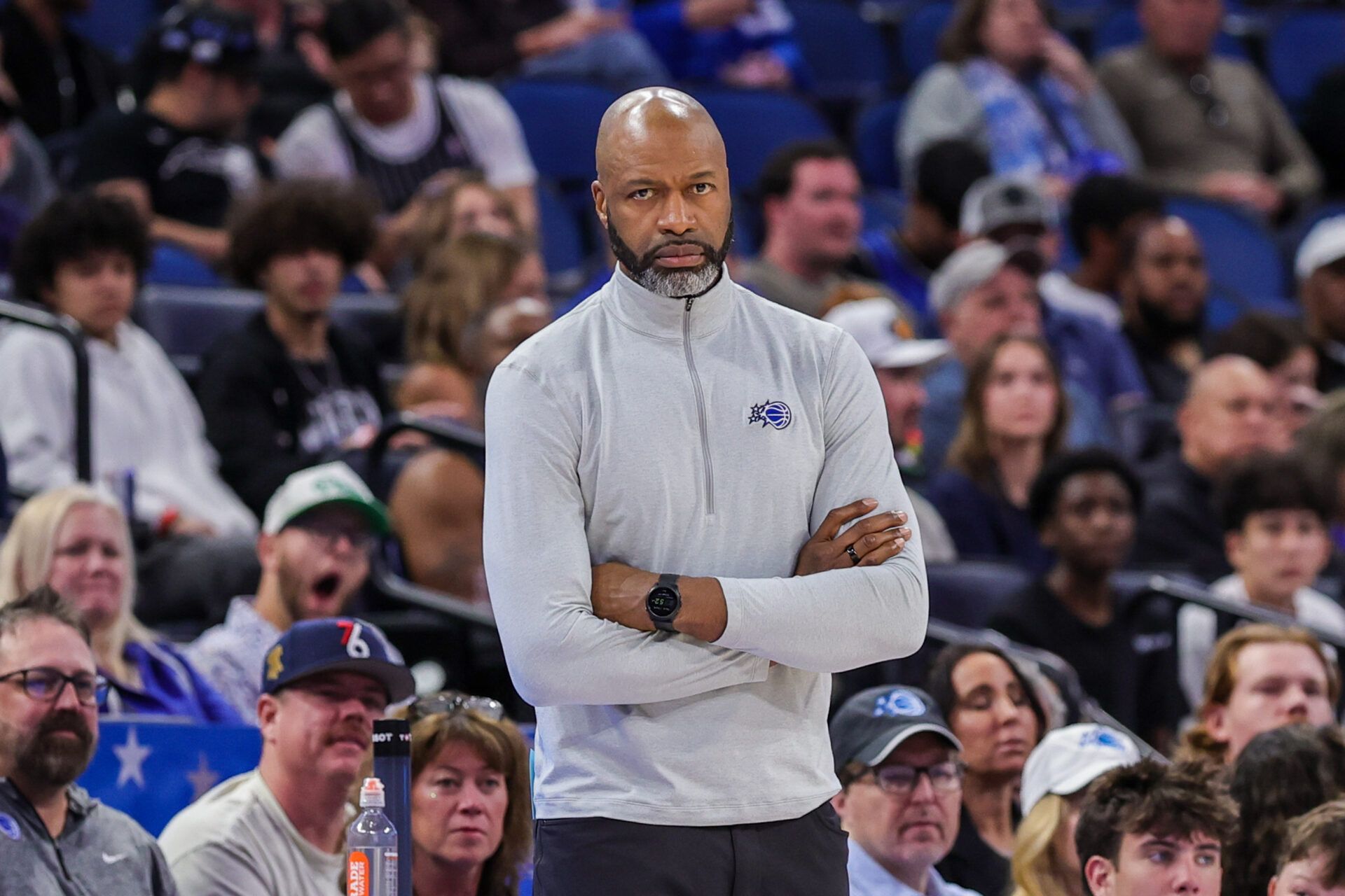 Orlando Magic head coach Jamahl Mosley during the second quarter against the Washington Wizards at Kia Center.