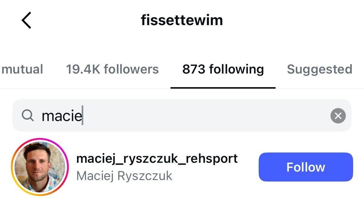 Screenshots from Instagram