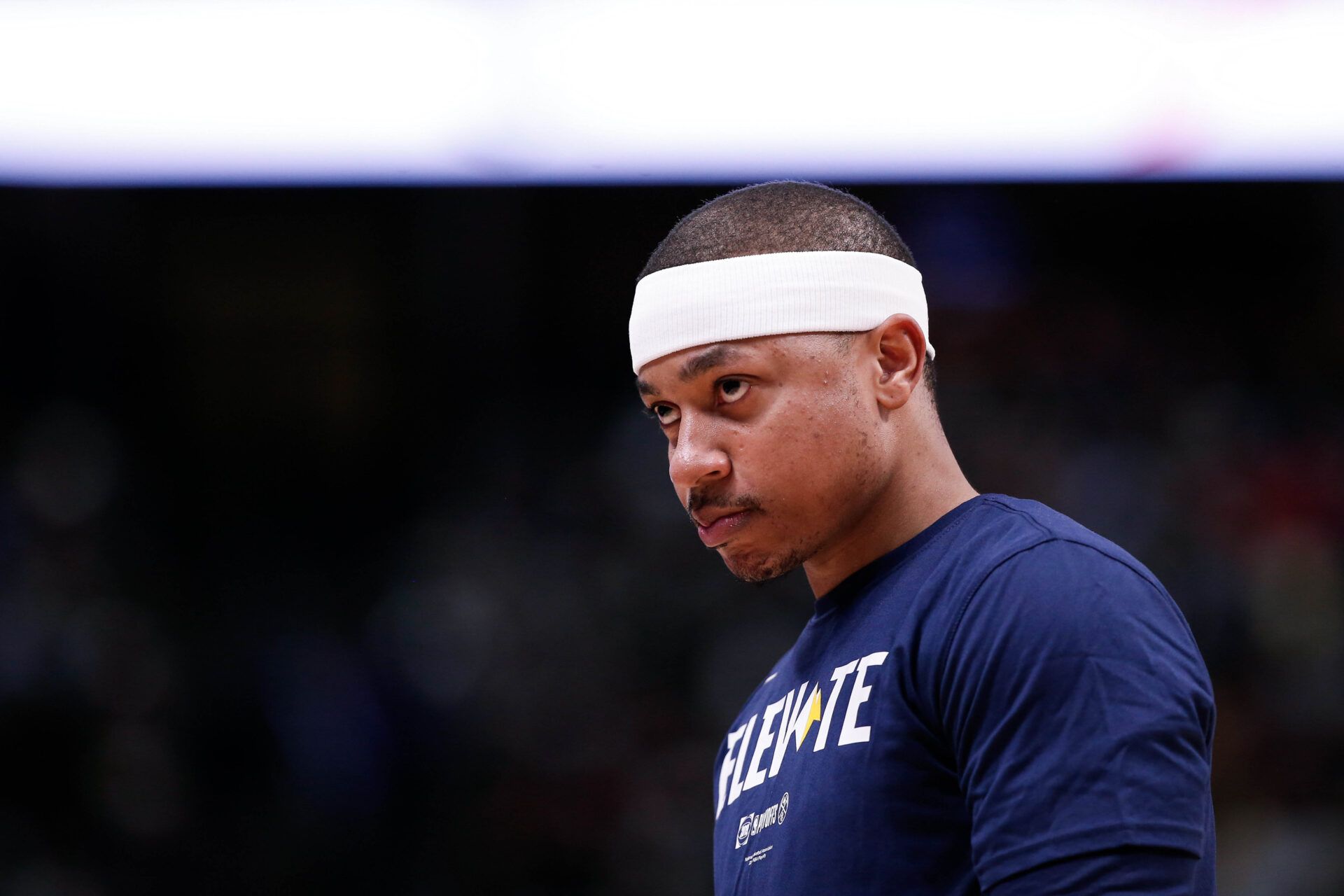 Denver Nuggets guard Isaiah Thomas (0) in the third quarter of the game against the San Antonio Spurs in game two of the first round of the 2019 NBA Playoffs at the Pepsi Center.