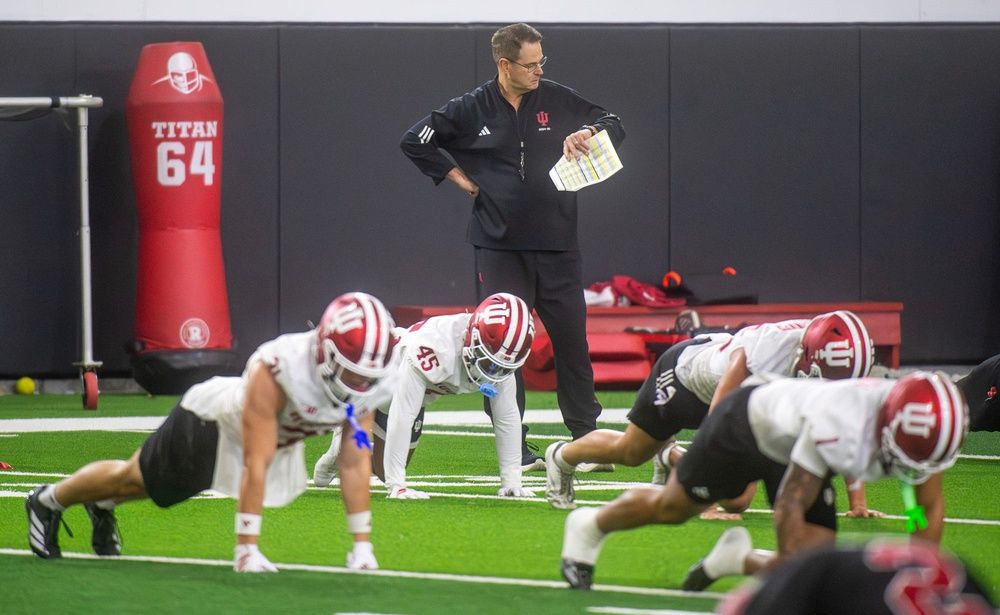 Indiana Head Coach Curt Cignetti during Indiana University spring football practice on Thursday, March 26, 2026.