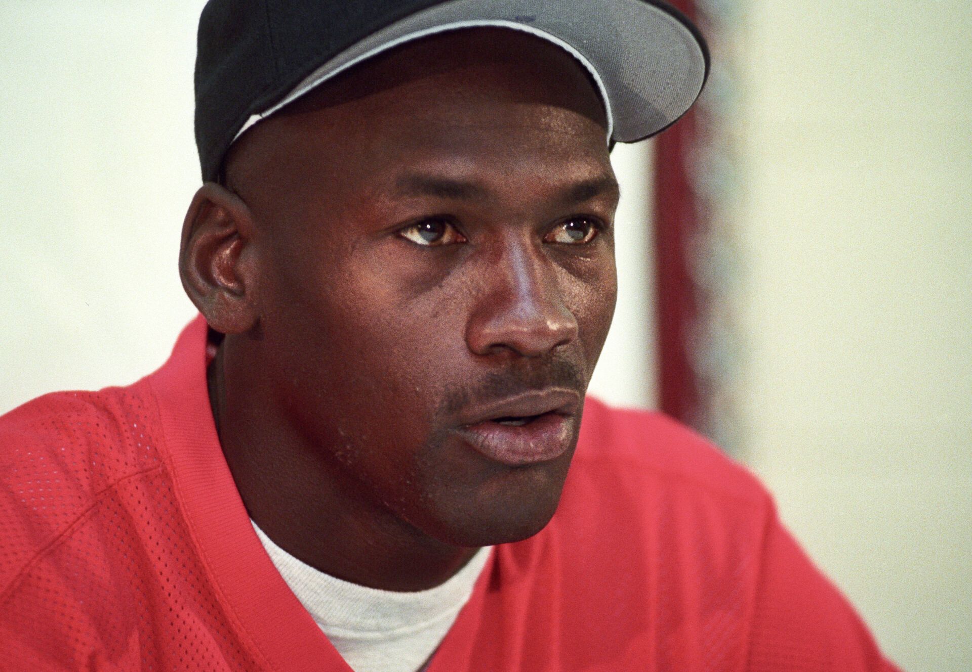FILE PHOTO; Chicago Bulls former guard Michael Jordan speaks at a press conference prior to his first game as an outfielder for the Scottsdale Scorpions at Tempe Diablo Stadium.