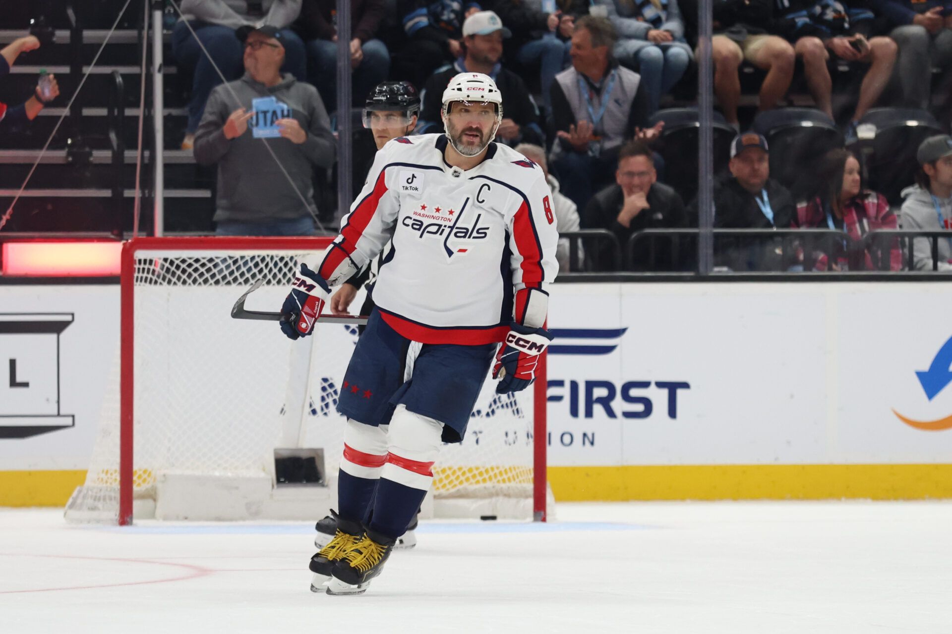 Washington Capitals left wing Alex Ovechkin (8) at Delta Center.