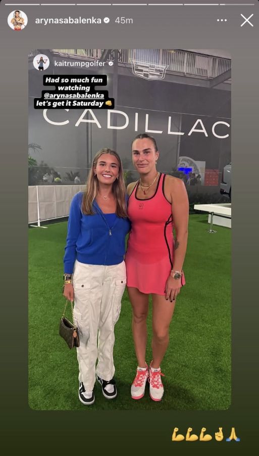 Aryna Sabalenka Instagram Story