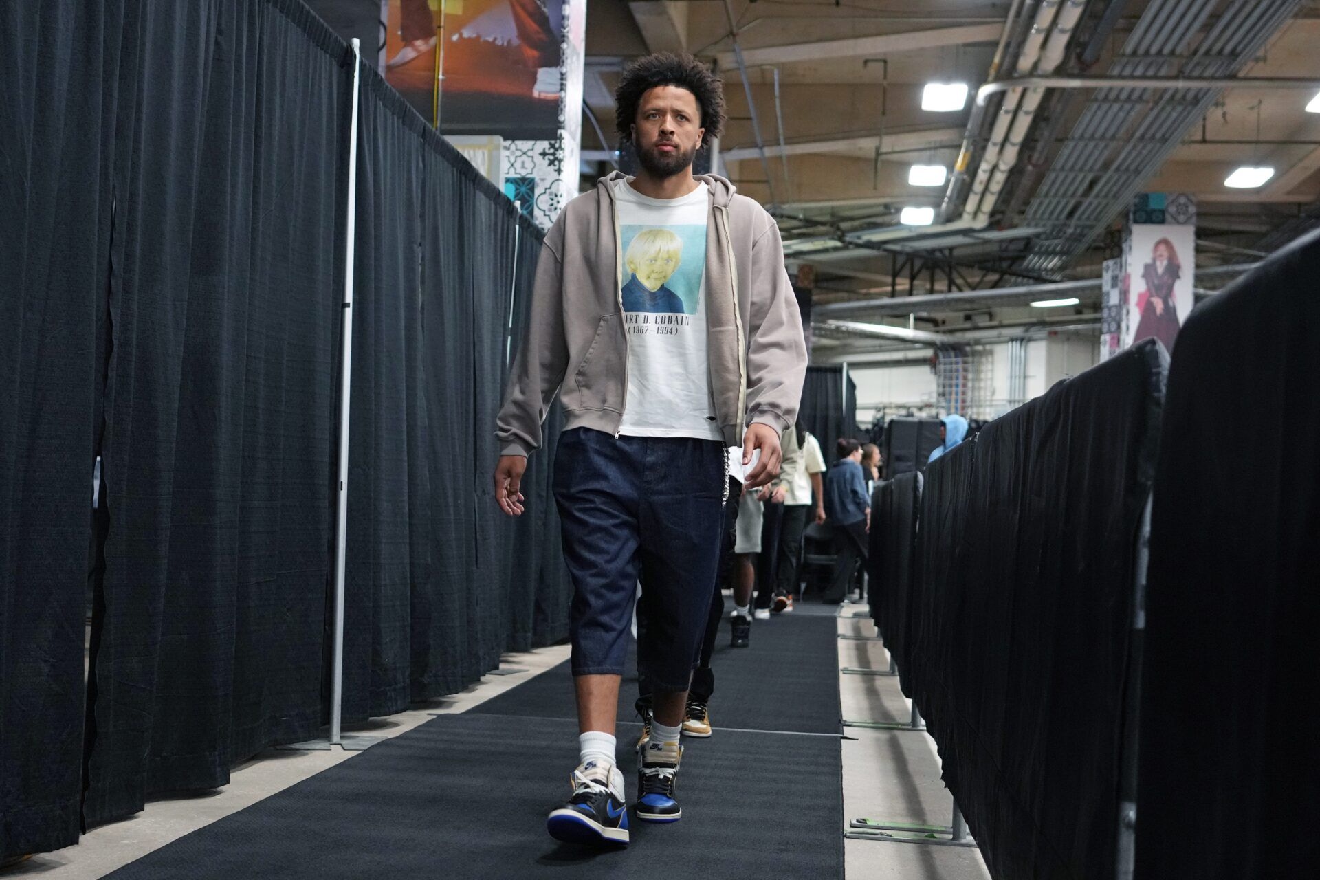 Detroit Pistons guard Cade Cunningham (2) enters Frost Bank Center before a game against the San Antonio Spurs.