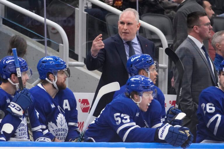Toronto Maple Leafs head coach Craig Berube at Scotiabank Arena.