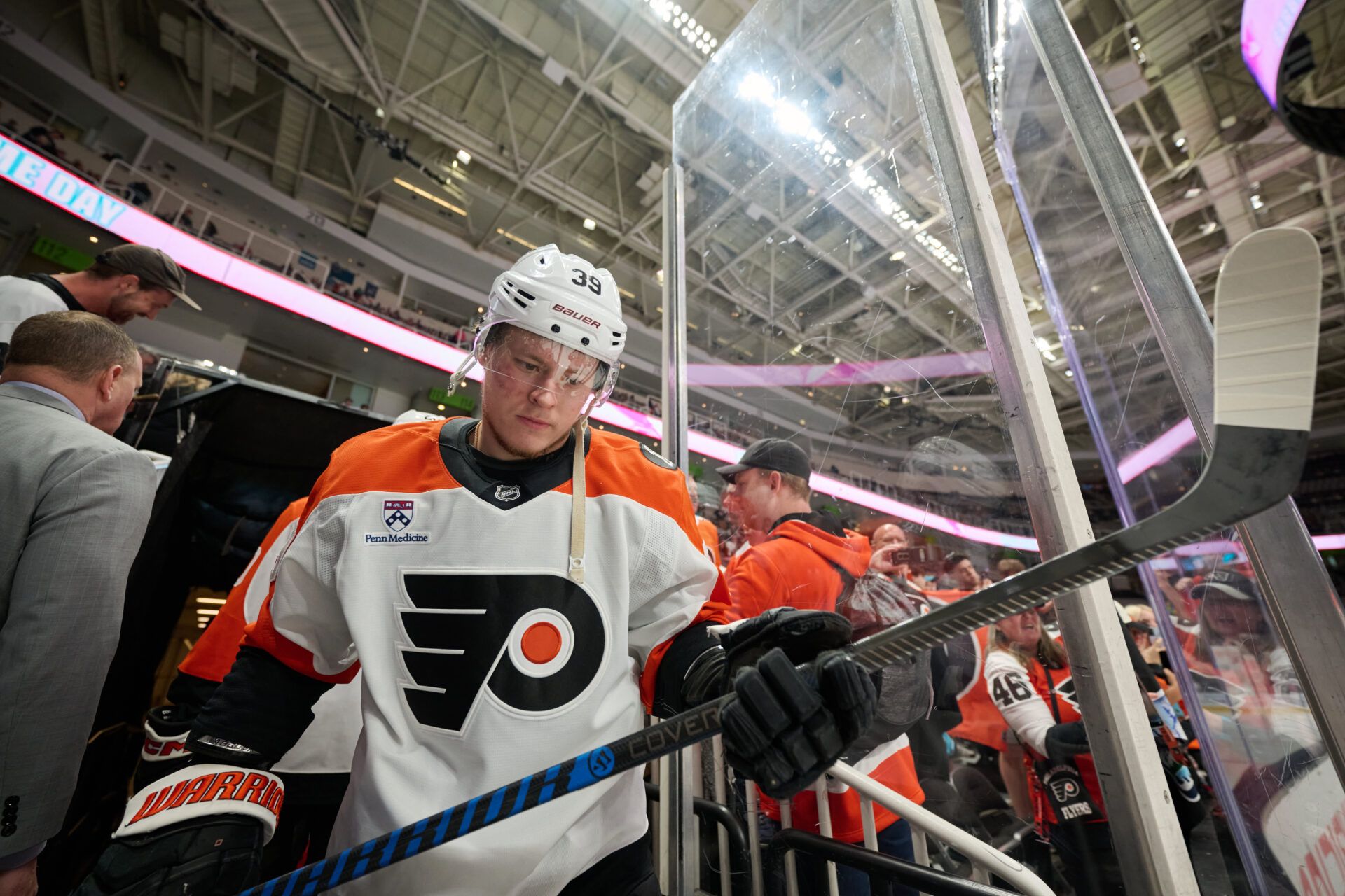 Philadelphia Flyers right wing Matvei Michkov (39) at SAP Center at San Jose.