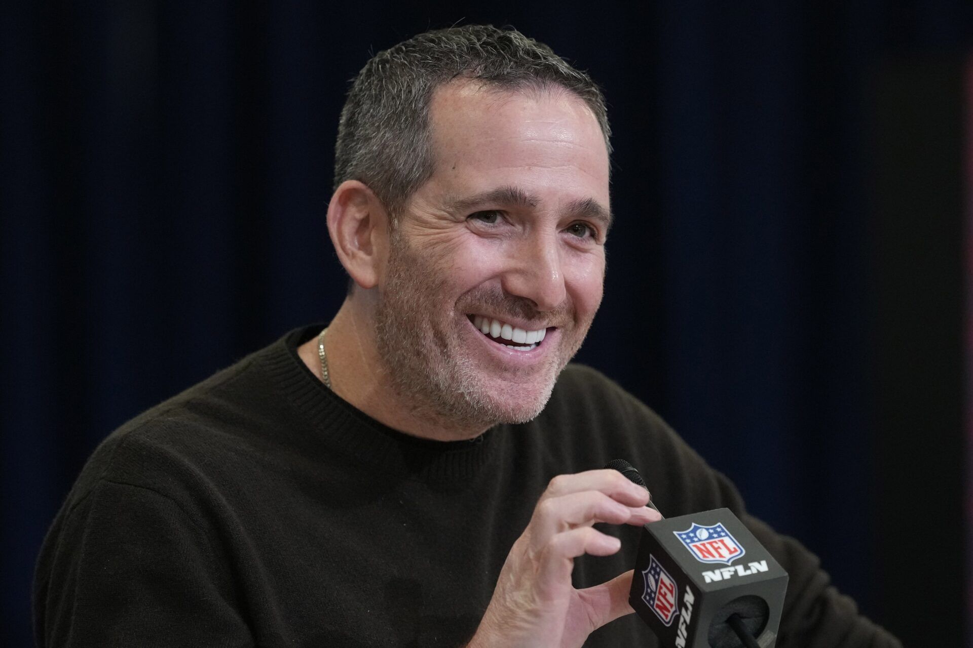 Philadelphia Eagles general manager Howie Roseman speaks at the NFL Scouting Combine at the Indiana Convention Center.