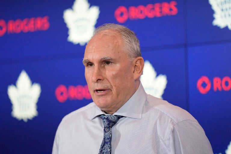 Toronto Maple Leafs head coach Craig Berube during a media conference at Scotiabank Arena.