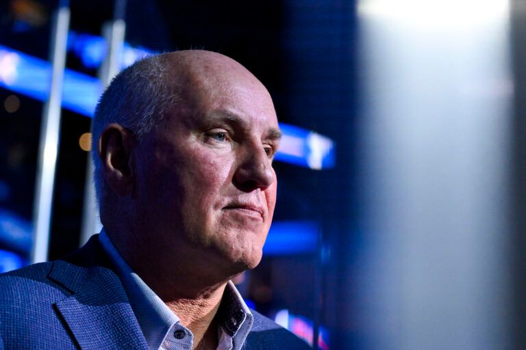 St. Louis Blues general manager Doug Armstrong at Enterprise Center.