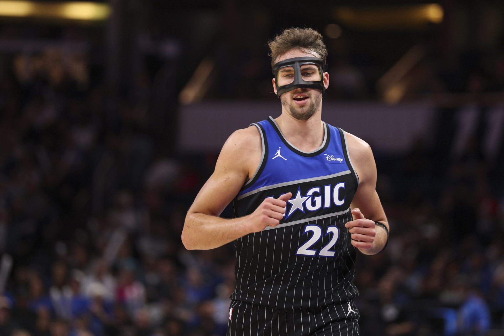 Orlando Magic forward Franz Wagner (22) looks on against the San Antonio Spurs in the fourth quarter at Kia Center.