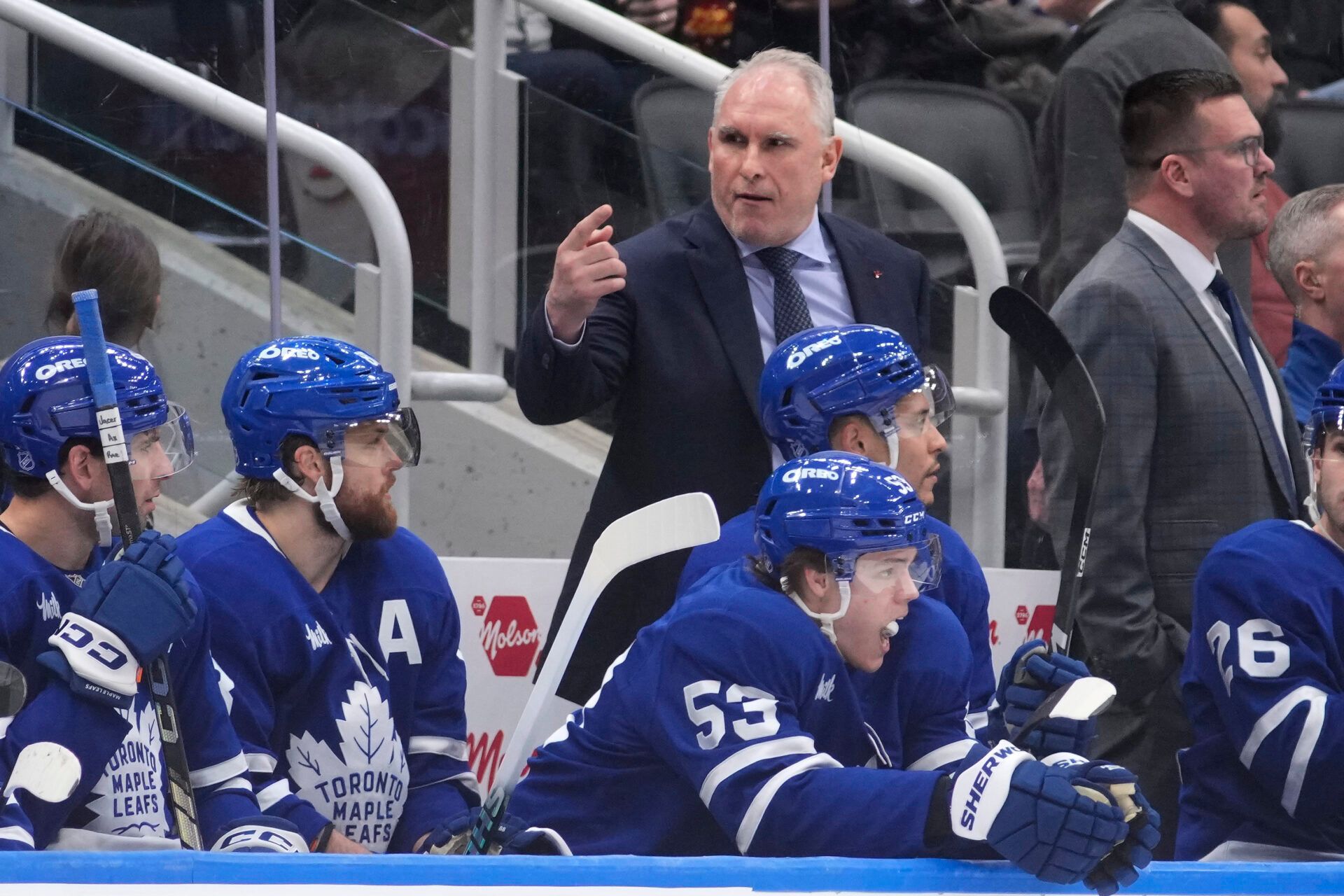 Toronto Maple Leafs head coach Craig Berube at Scotiabank Arena.