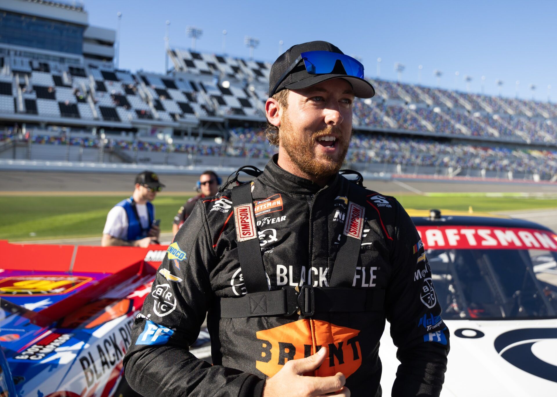 NASCAR Truck Series driver Garrett Mitchell during qualifying for the Fresh from Florida 250 at Daytona International Speedway.