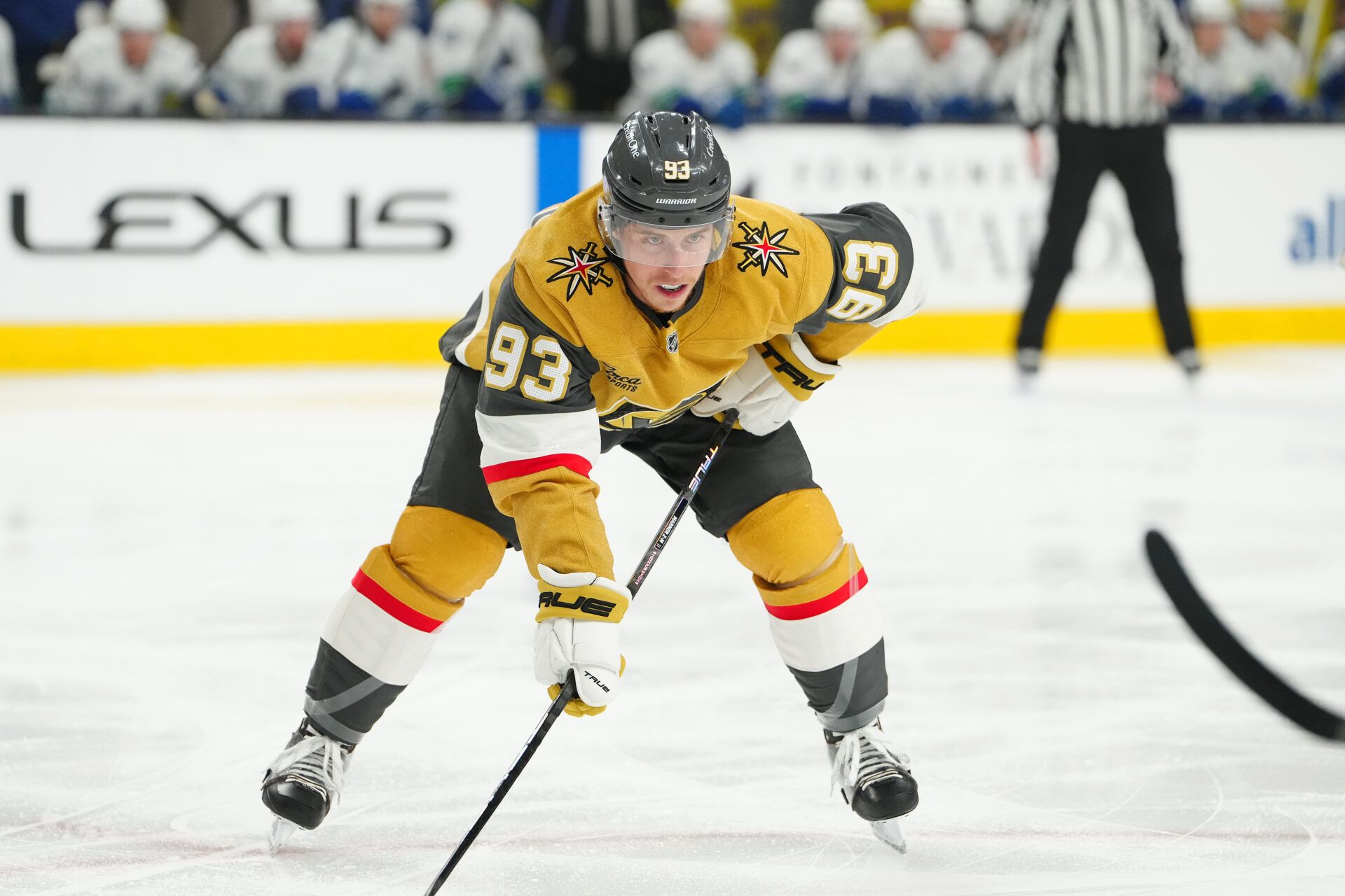 Vegas Golden Knights right wing Mitch Marner (93) at T-Mobile Arena.