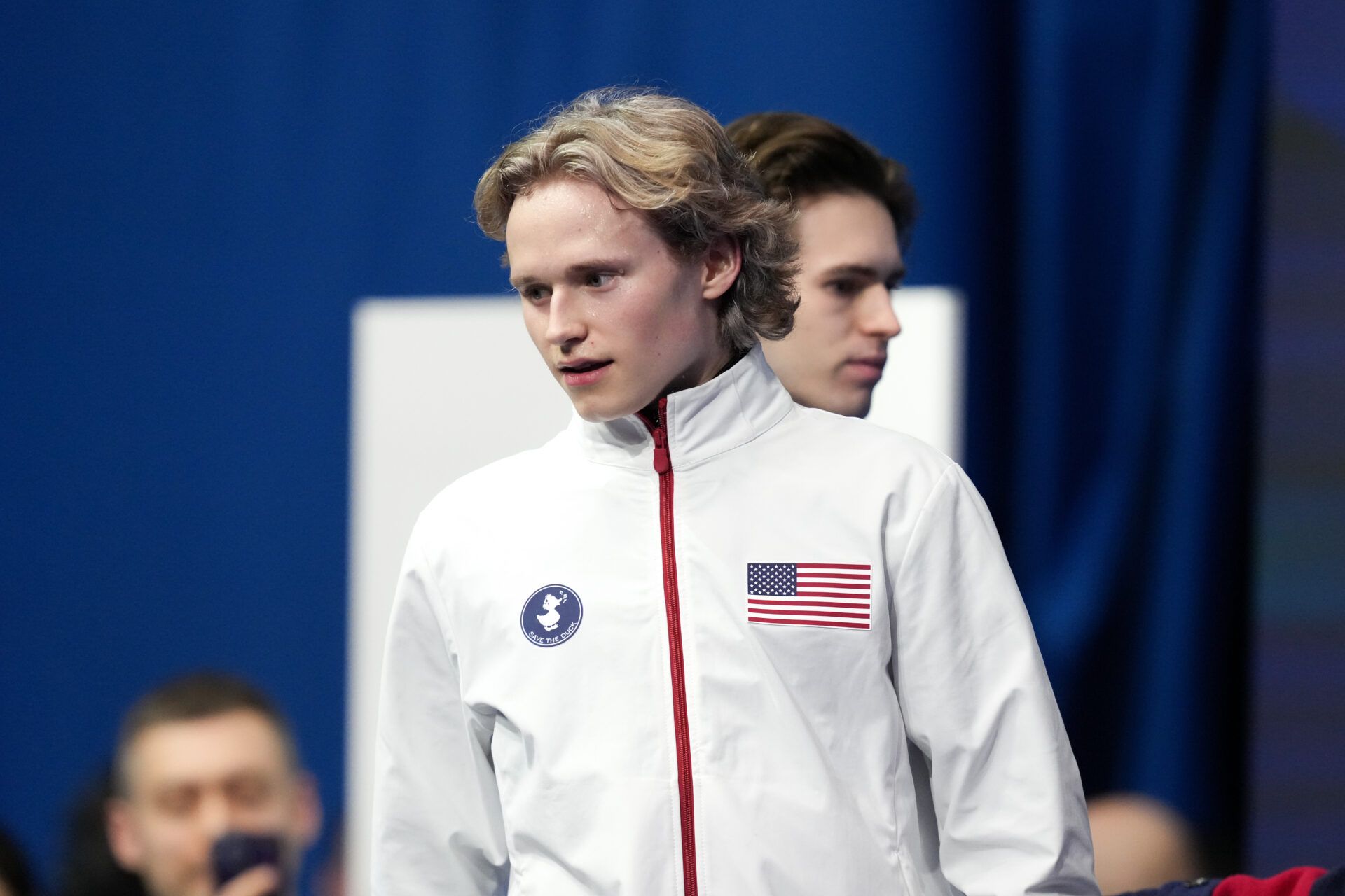 Ilia Malinin of the United States of America looks on after competing in the men’s singles free program  during the Milano Cortina 2026 Olympic Winter Games at Milano Ice Skating Arena.