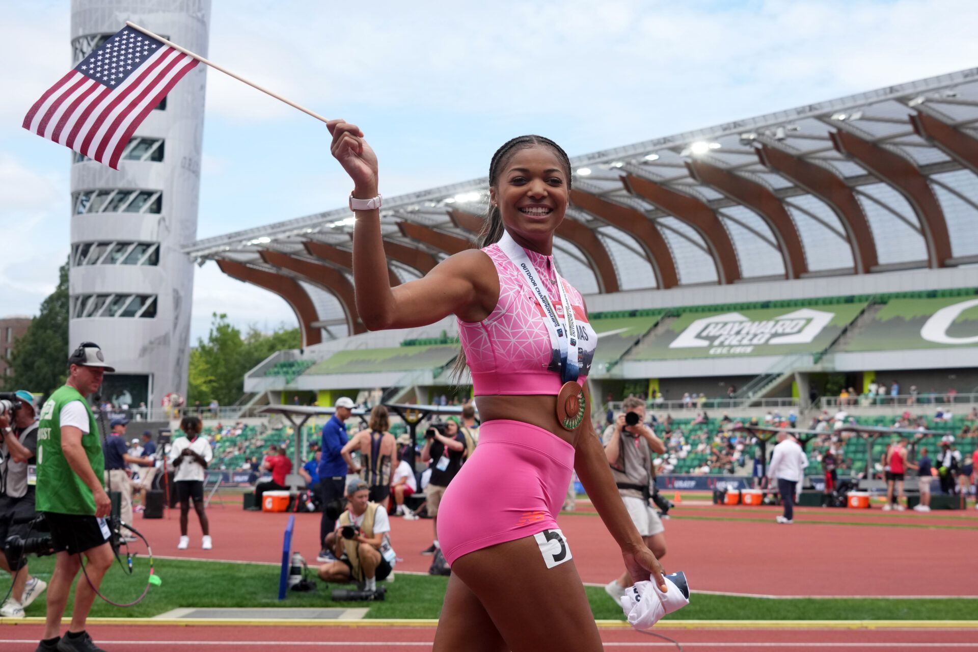 Gabby Thomas Unfazed by Personal Best, Declares “Lots of Work” Ahead for Season