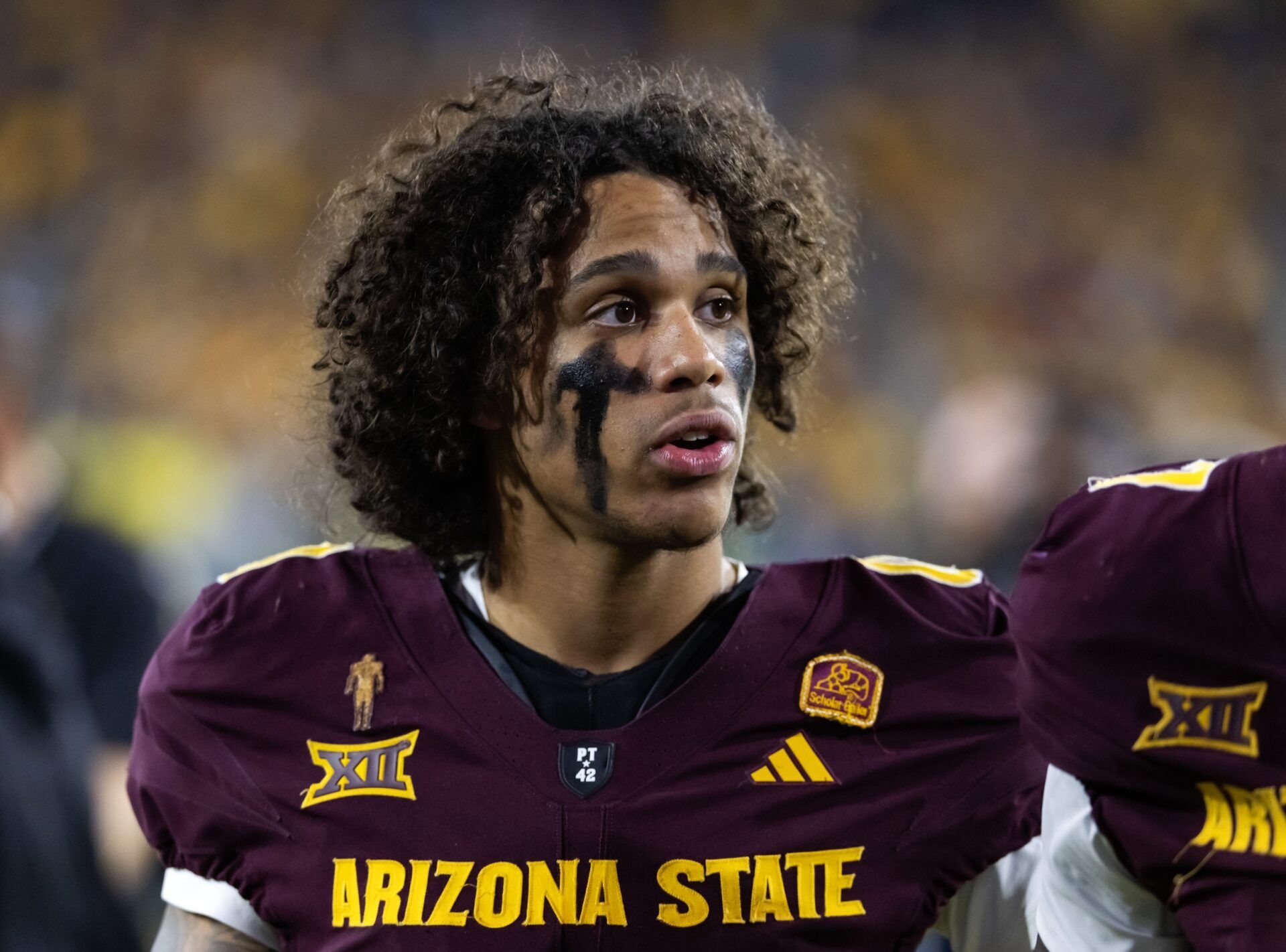 Arizona State Sun Devils wide receiver Jordyn Tyson (0) against the Arizona Wildcats during the 99th Territorial Cup at Mountain America Stadium.