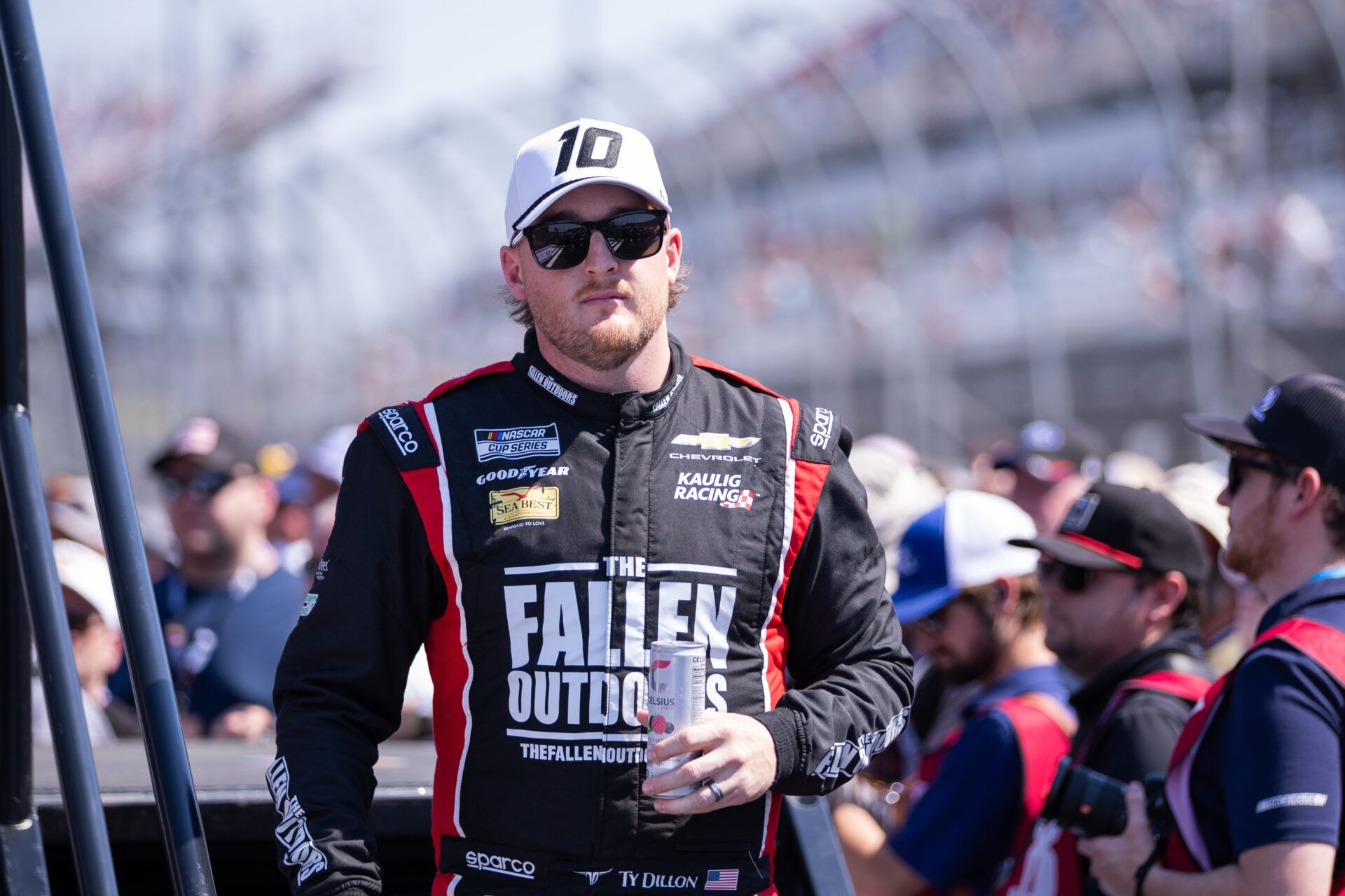 Kaulig Racing Ty Dillon (10) comes out for the Goodyear 400 at Darlington Raceway.
