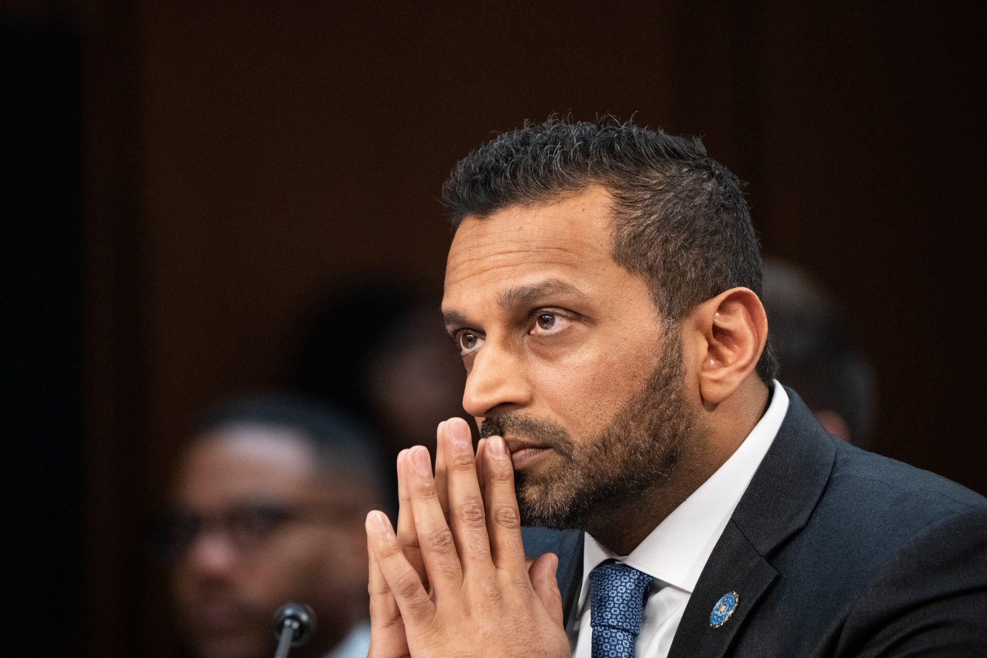 Kash Patel, Director of the Federal Bureau of Investigations, sits as the Senate Select Committee on Intelligence holds their annual hearing on the assessment of worldwide threats to the national security of the United States in Washington, DC, on March 18, 2026.