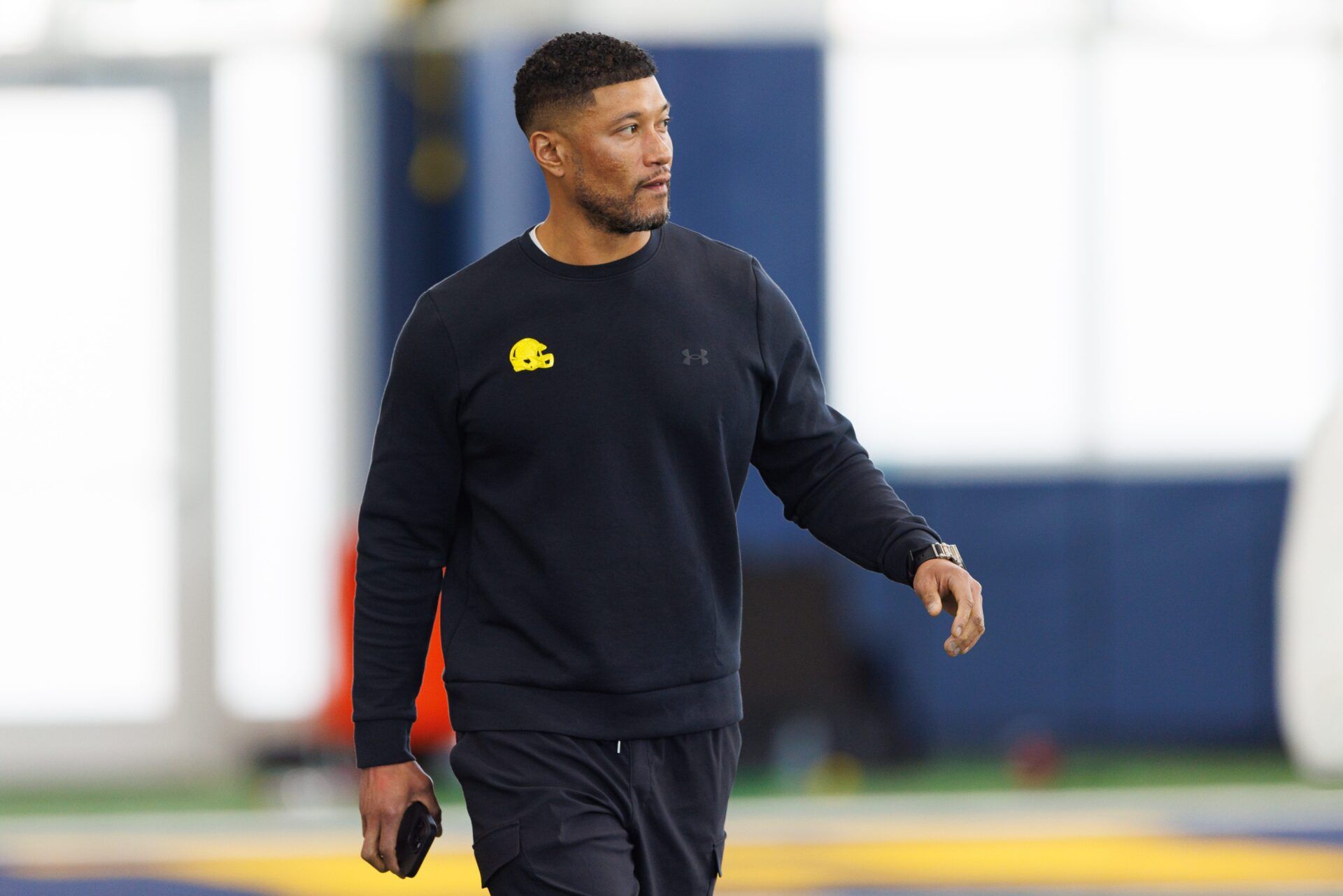 Head coach Marcus Freeman during Notre Dame football's Pro Day at Irish Athletic Center on Tuesday, March 24, 2026, in South Bend.