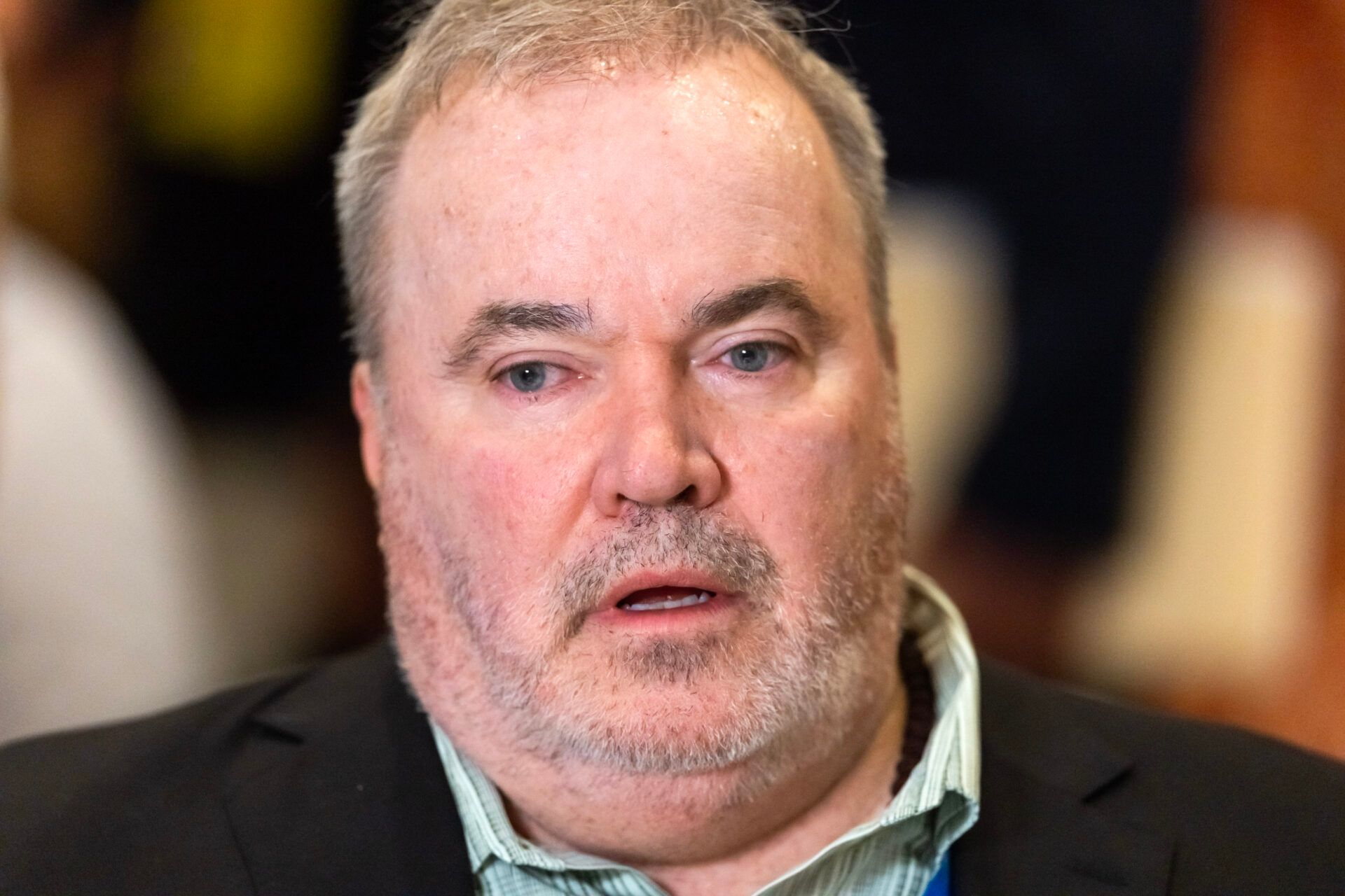 Pittsburgh Steelers head coach Mike McCarthy speaks to reporters in the media during the 2026 NFL Annual League Meeting at the Arizona Biltmore.
