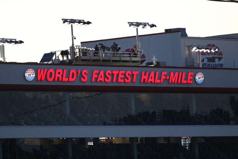 General view during the Food City 300 at Bristol Motor Speedway.