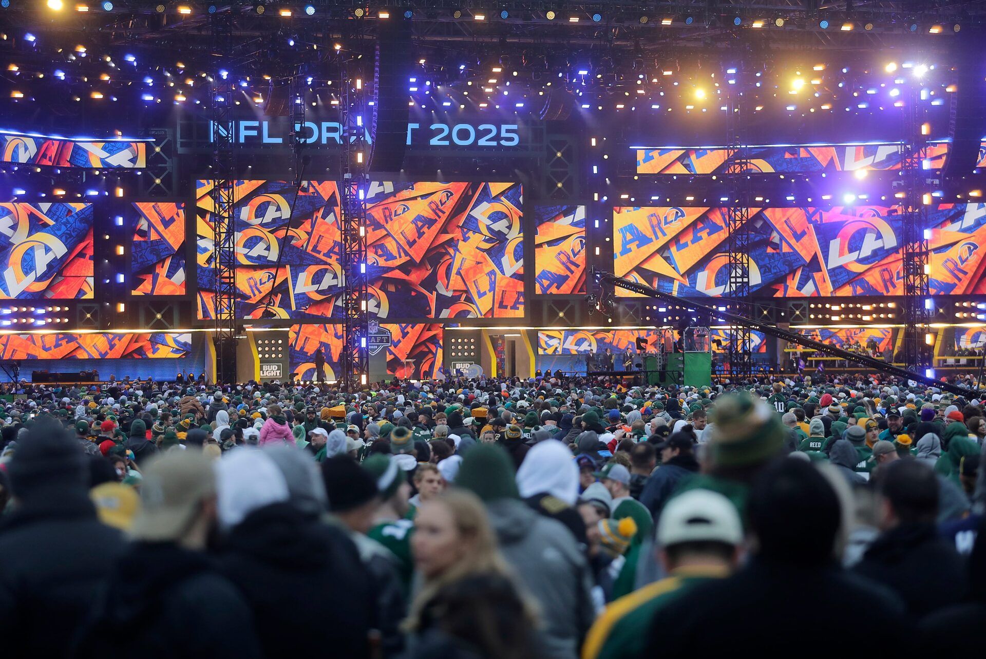 The second day of the NFL Draft presented by Bud Light at the Draft Theater Friday, April 25, 2025, outside of Lambeau Field in Green Bay, Wisconsin.
Wm. Glasheen USA TODAY NETWORK-Wisconsin