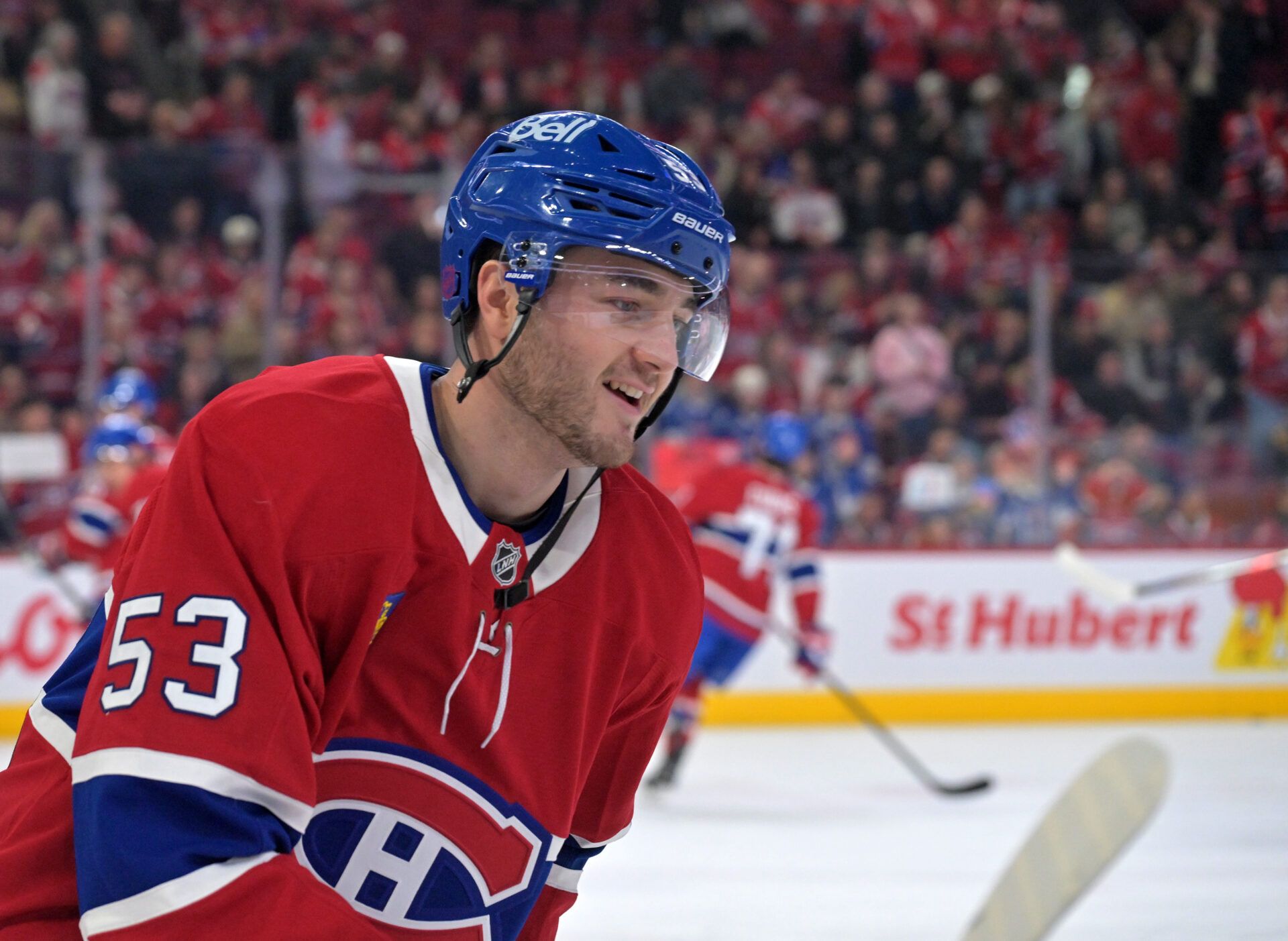 Montreal Canadiens defenseman Noah Dobson (53) at the Bell Centre.